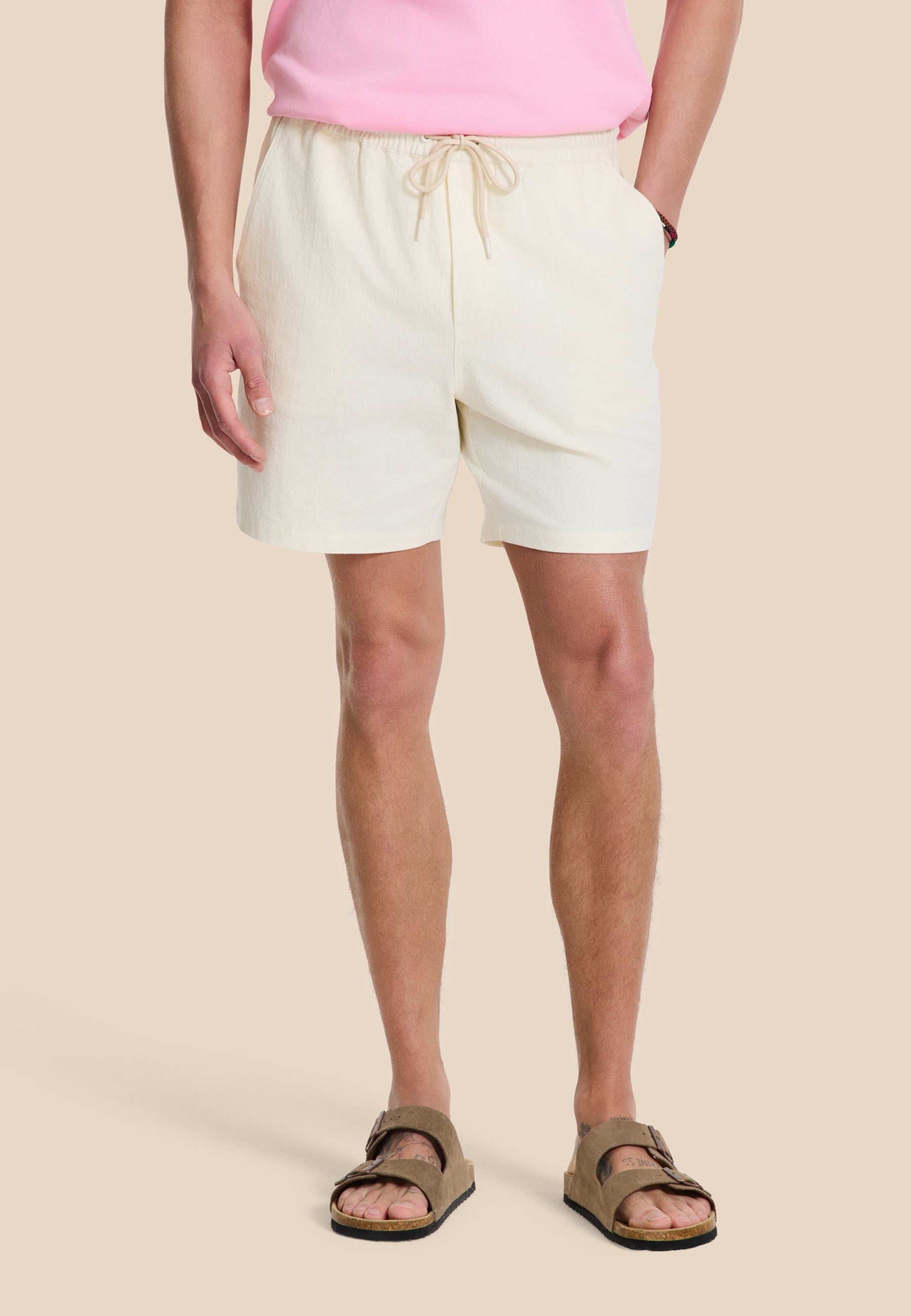 JOSH shorts crepe structure | white