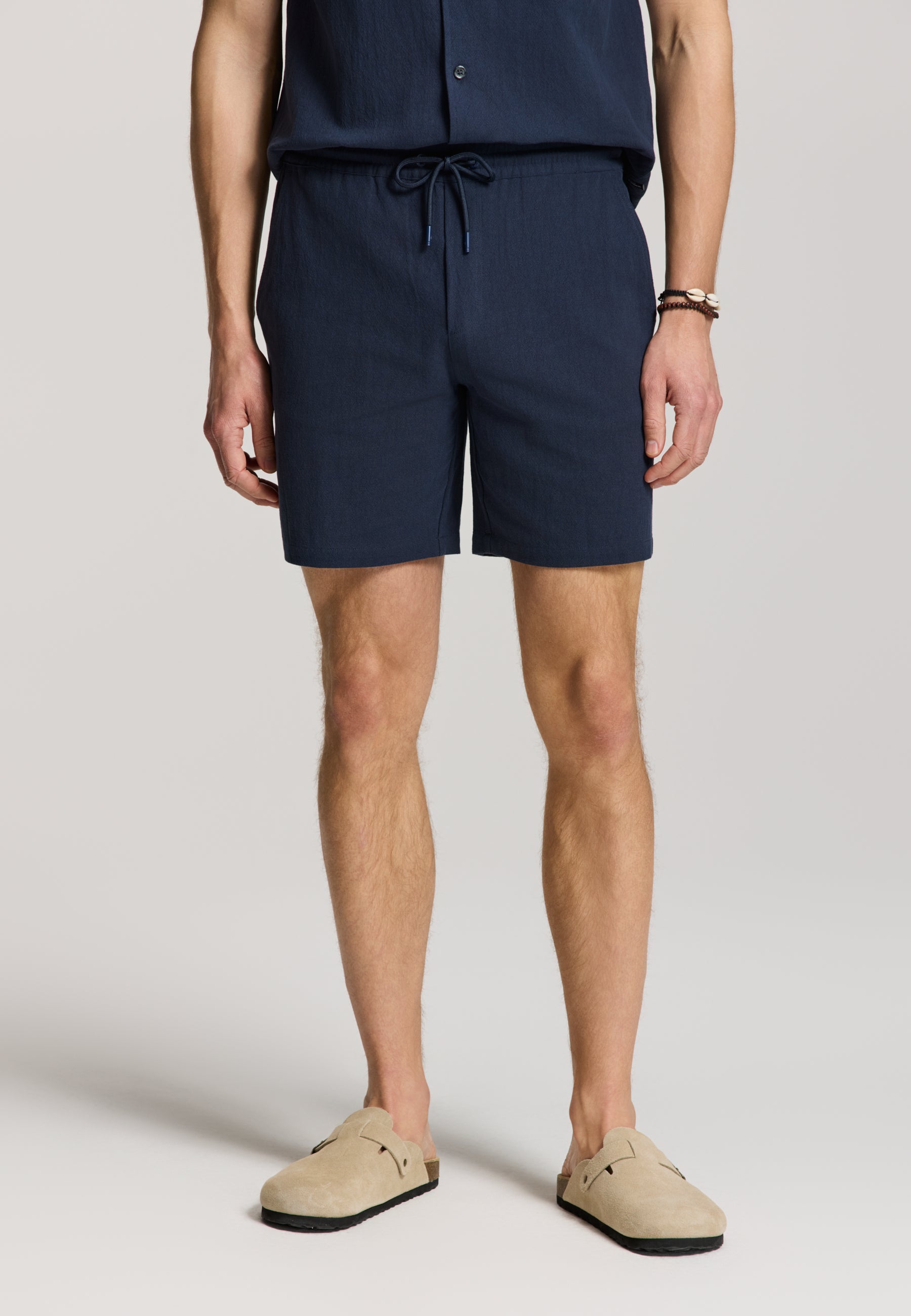 JOSH shorts crepe structure | blue dark navy - Shiwi