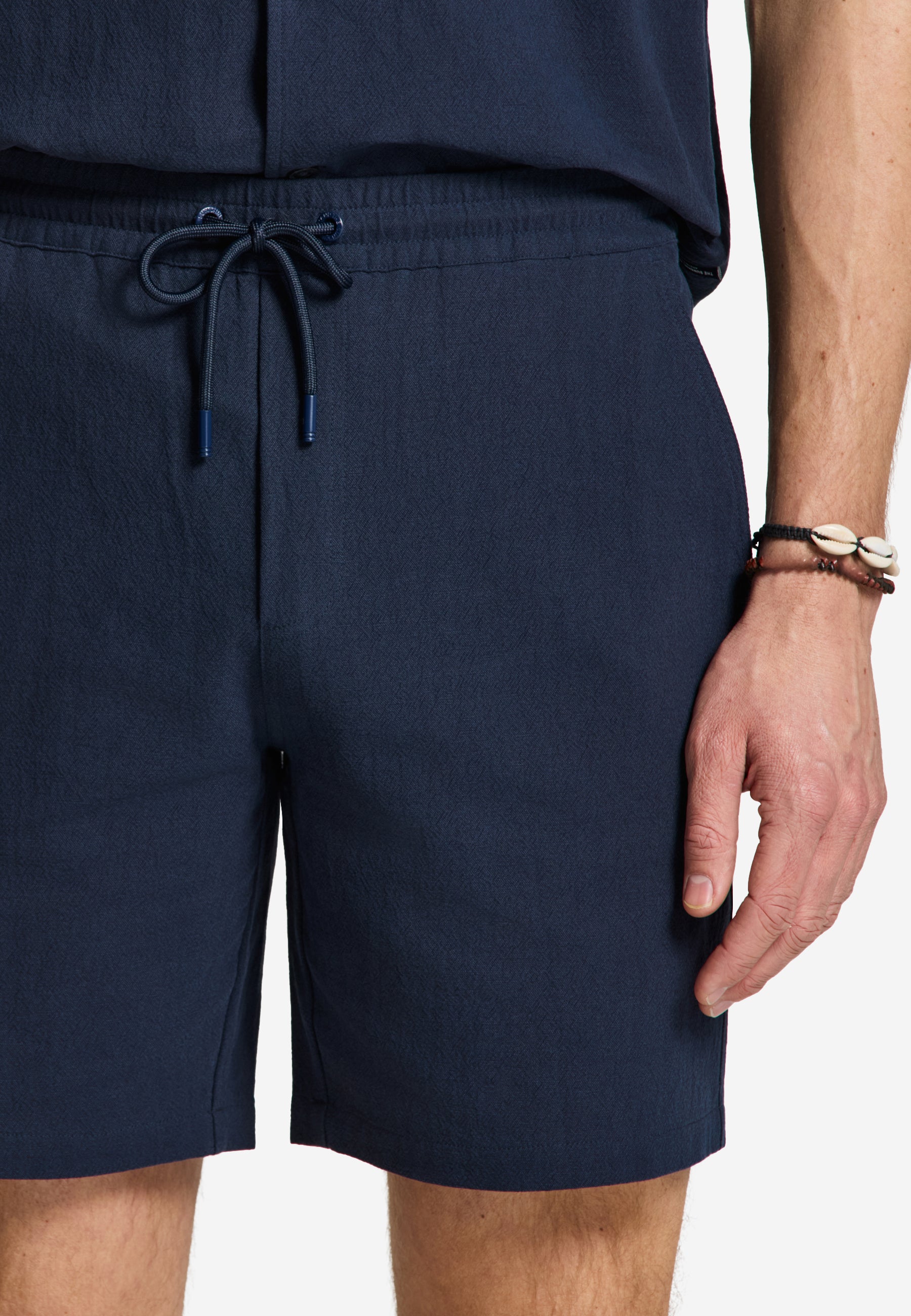 JOSH shorts crepe structure | blue dark navy - Shiwi
