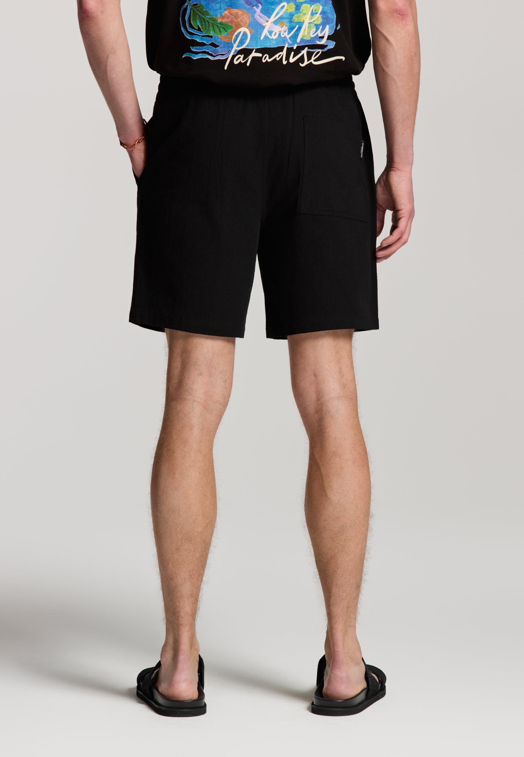 JOSH shorts crepe structure | black