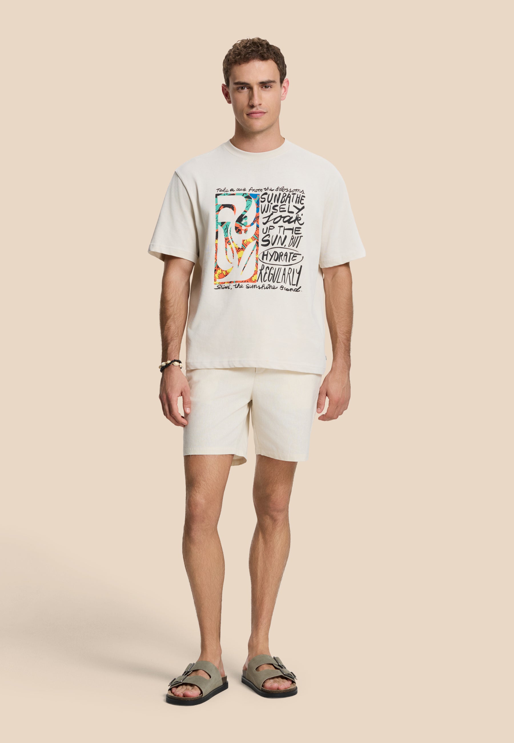 LEWIS linen shorts solid | beige