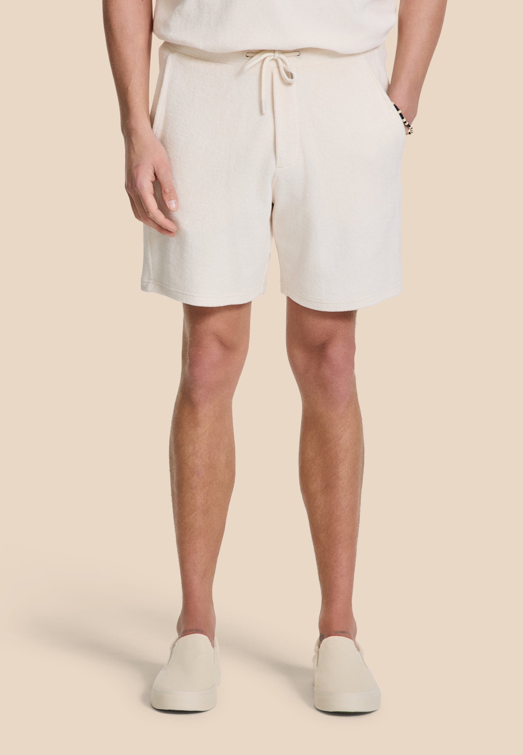 EVAN toweling shorts solid | white