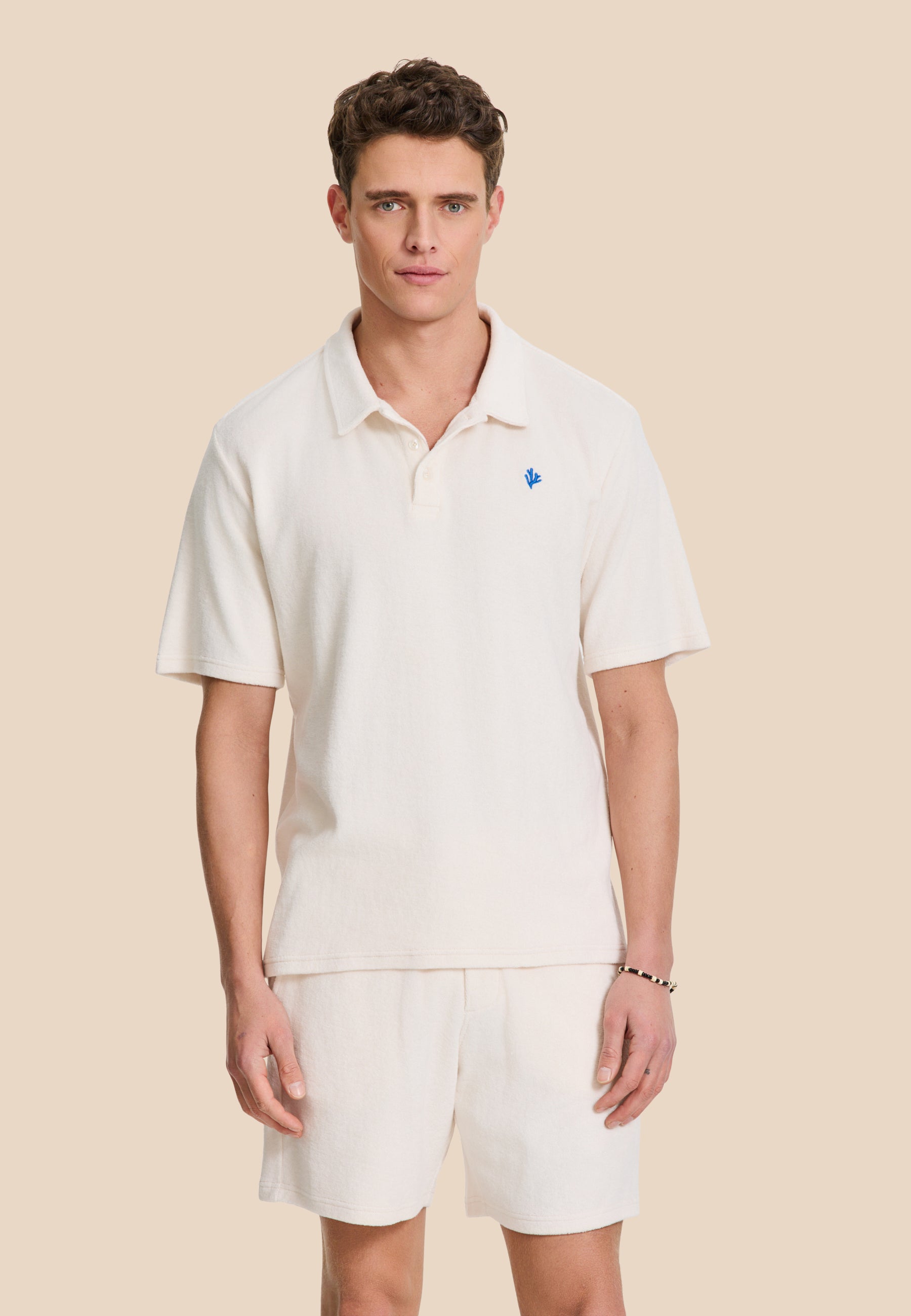 EVAN toweling shorts solid | white
