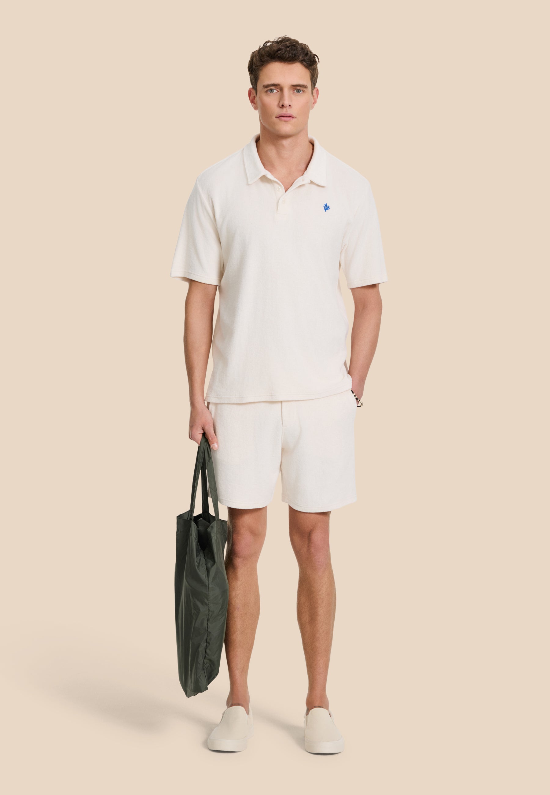 NICO toweling polo solid | white