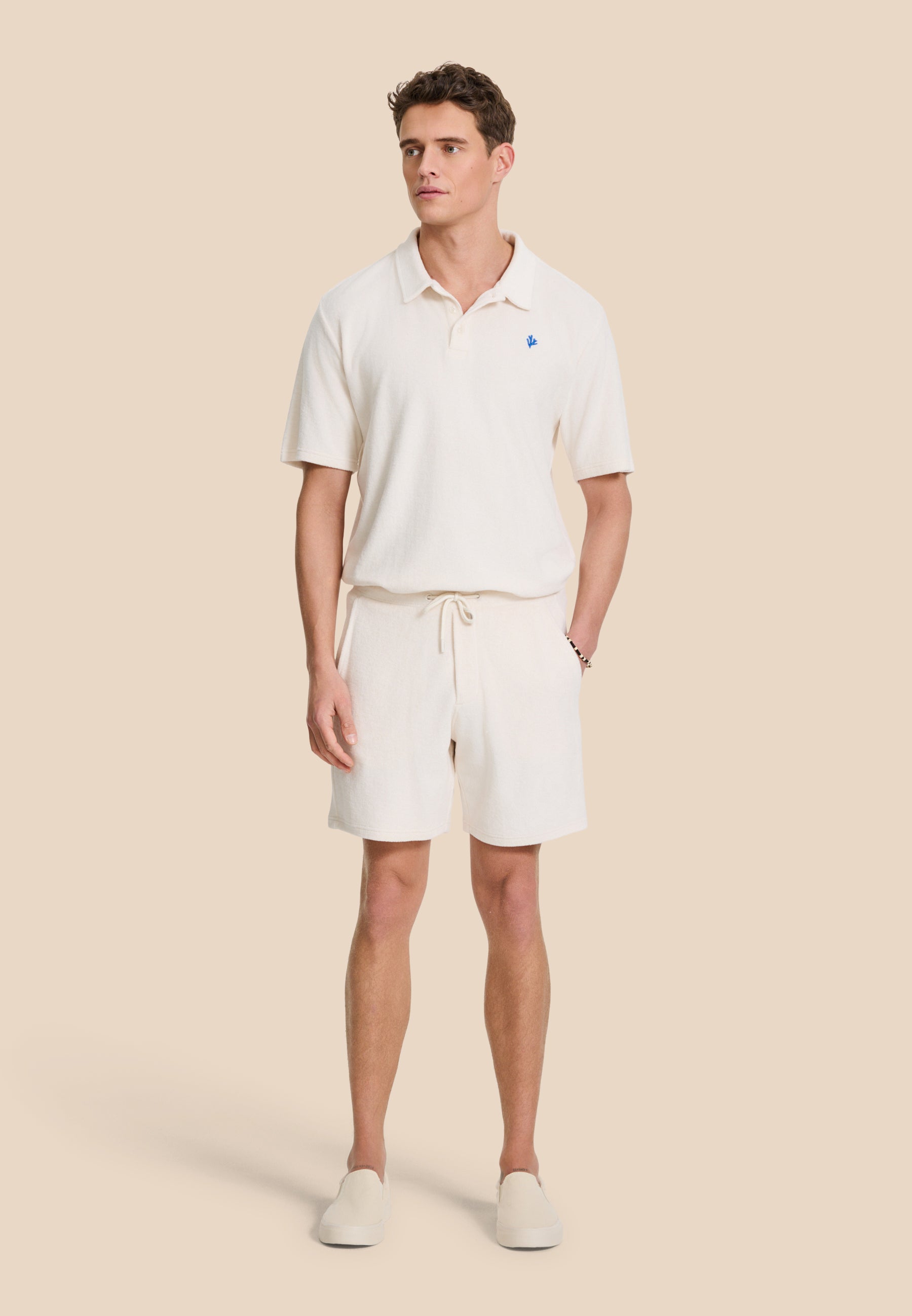 NICO toweling polo solid | white