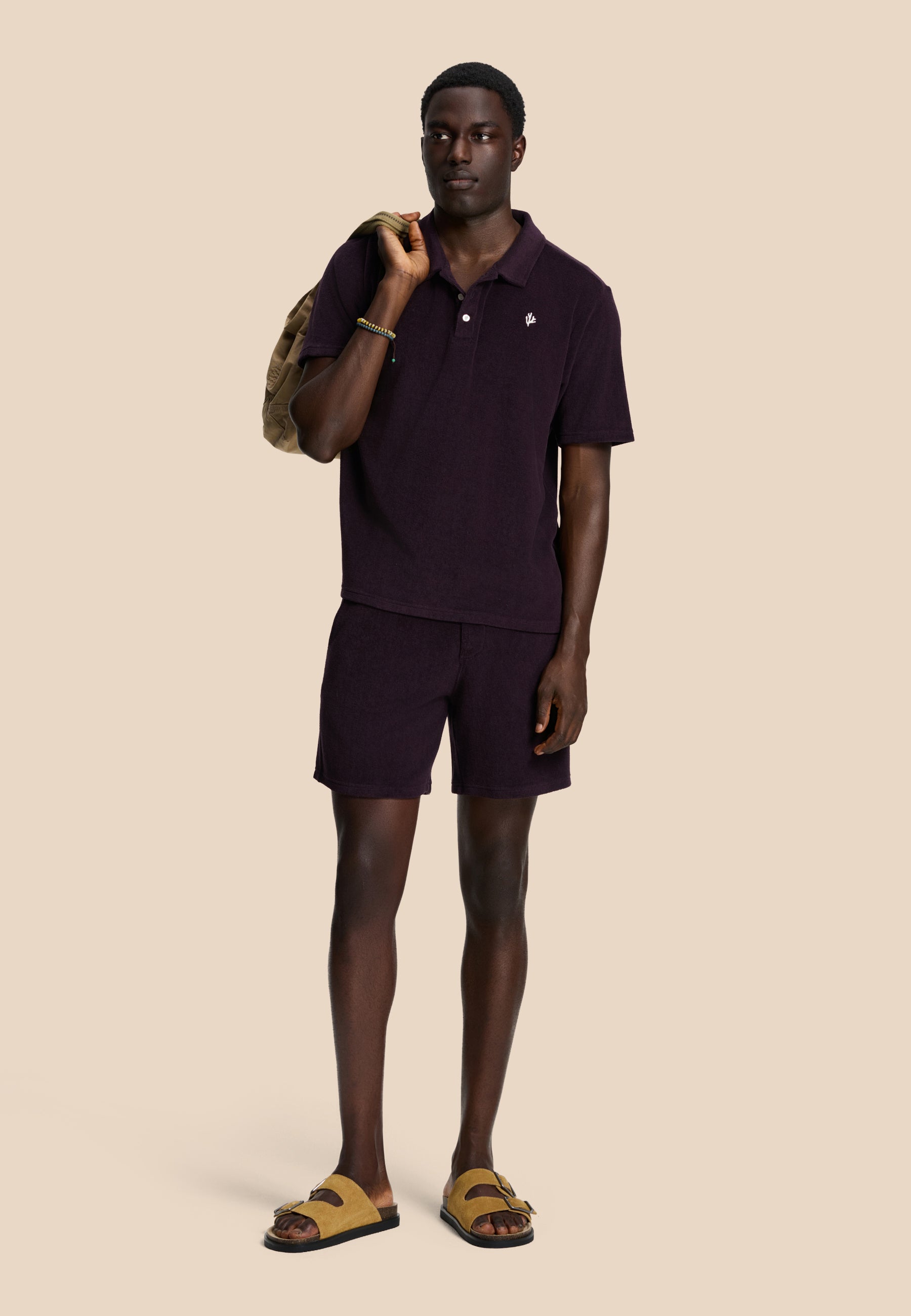 NICO toweling polo solid | purple rock