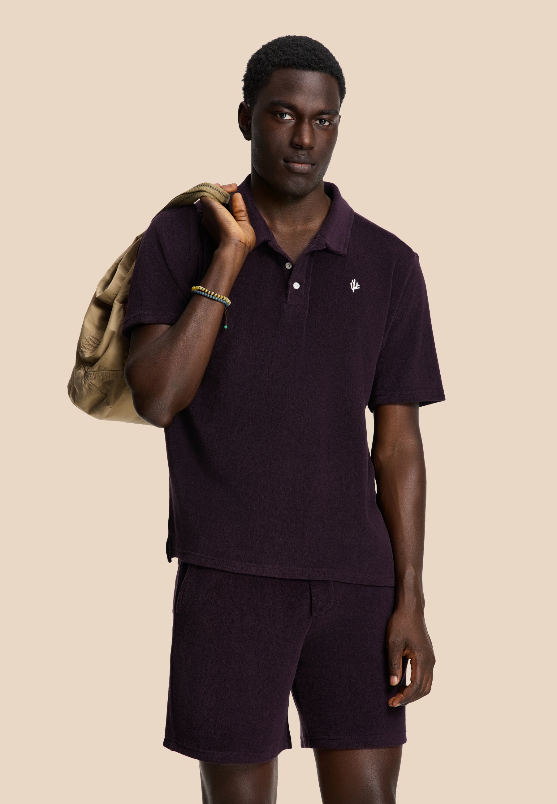 NICO toweling polo solid | purple rock