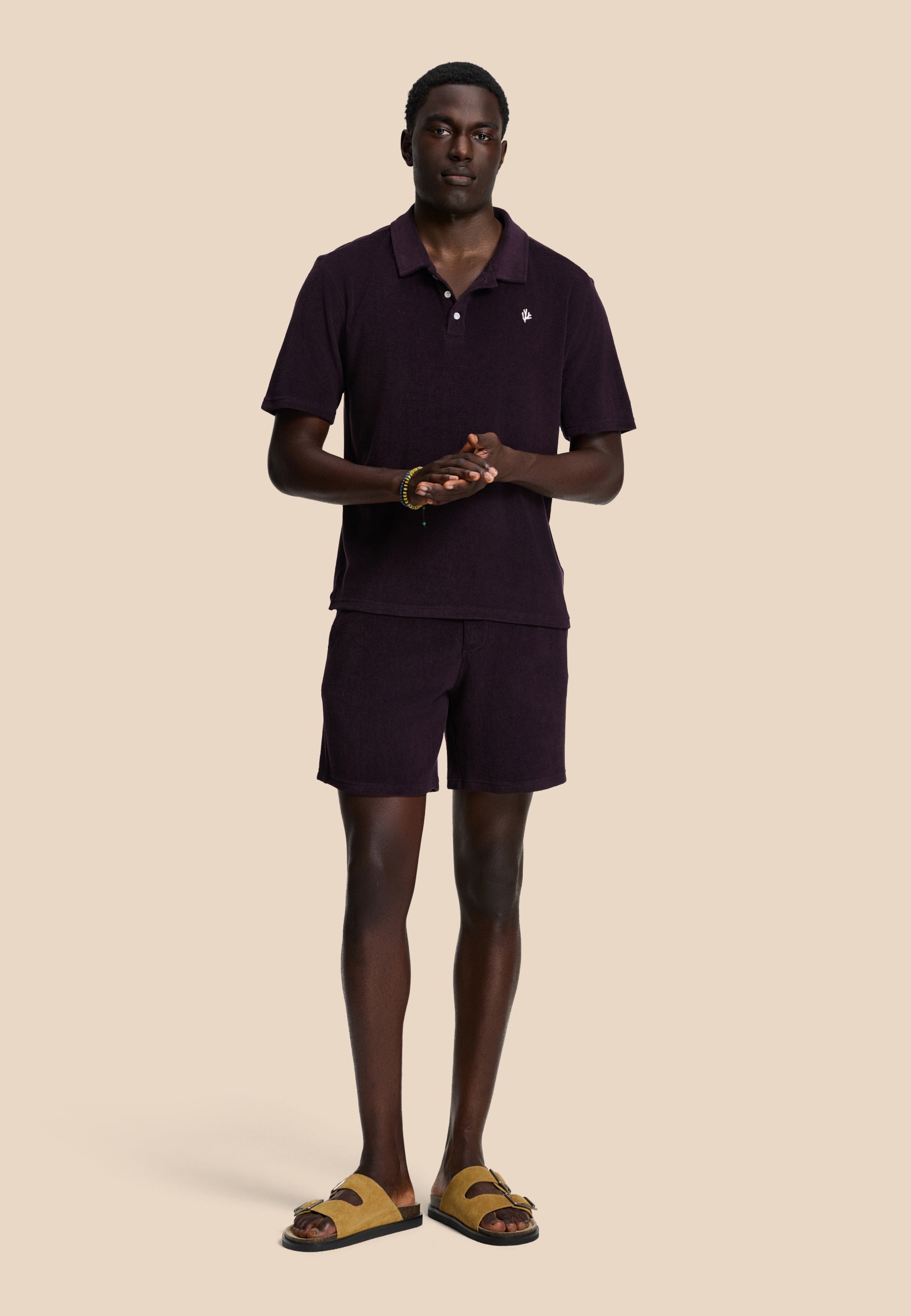 NICO toweling polo solid | purple rock