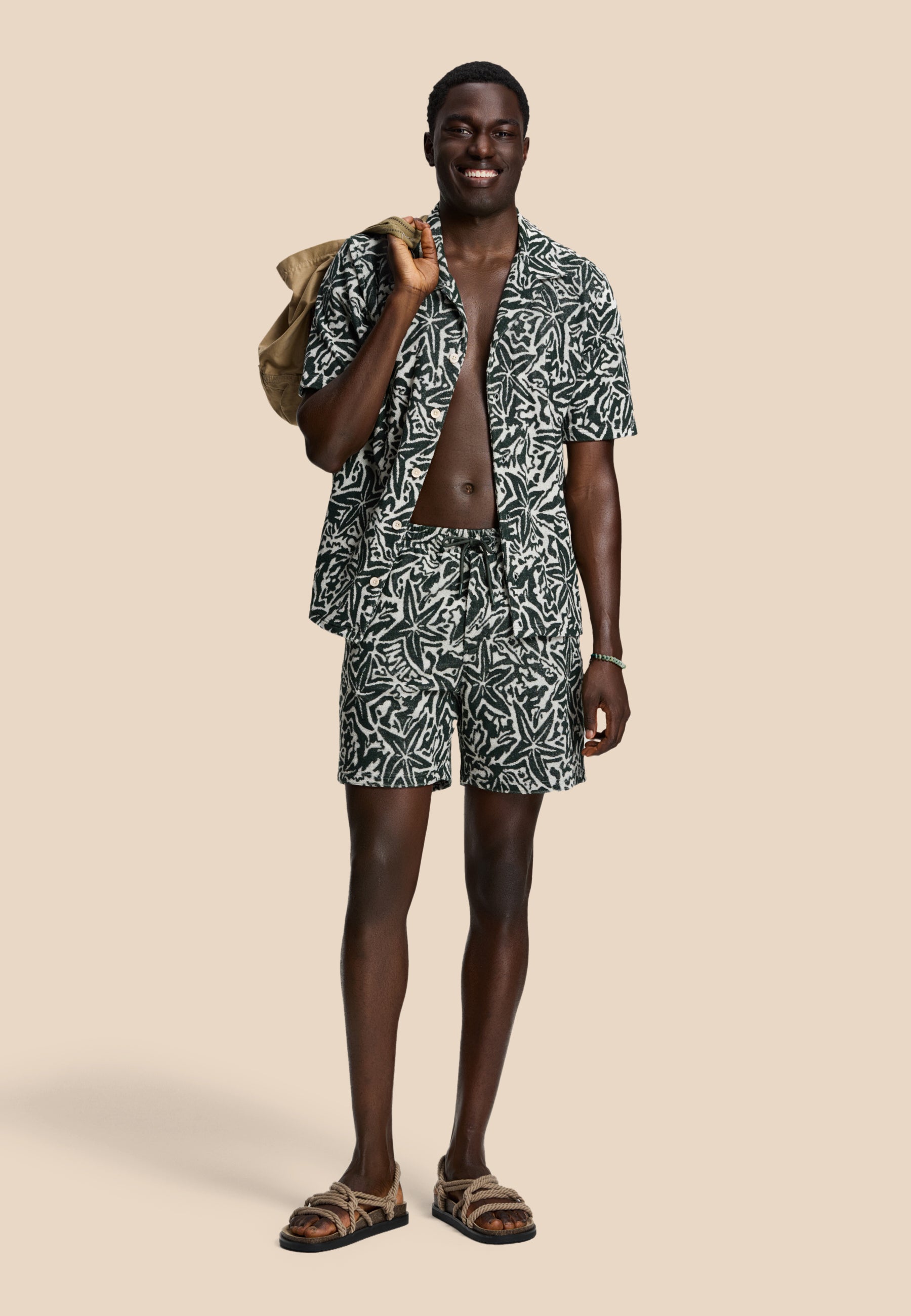 TED short sleeve shirt starfish | green leaf