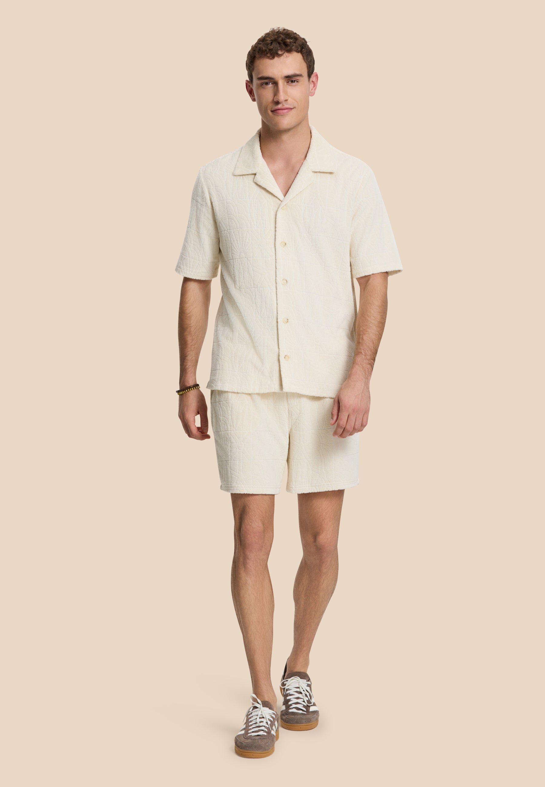 TED short sleeve shirt geo sun | beige