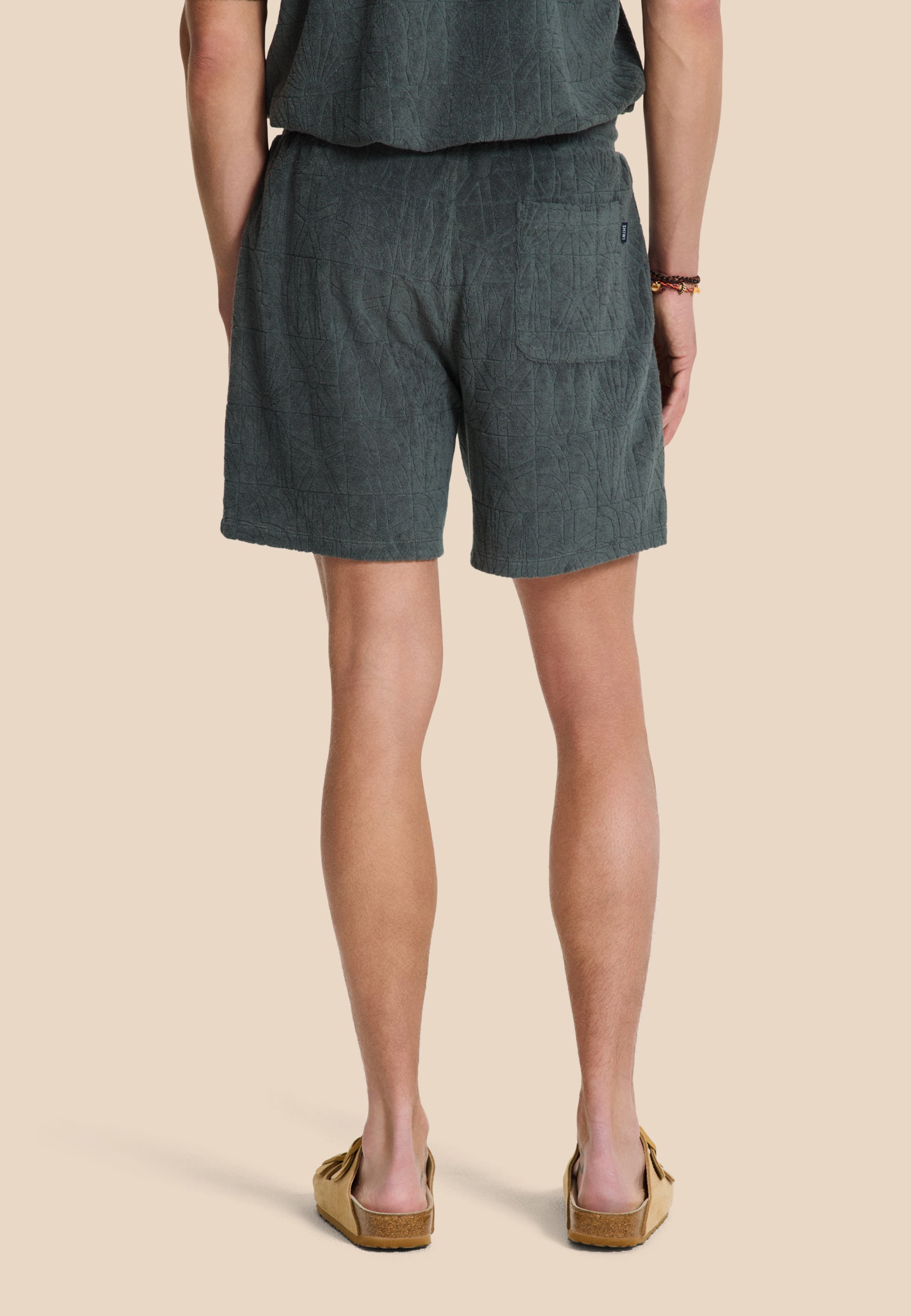 TONY toweling shorts geo sun
