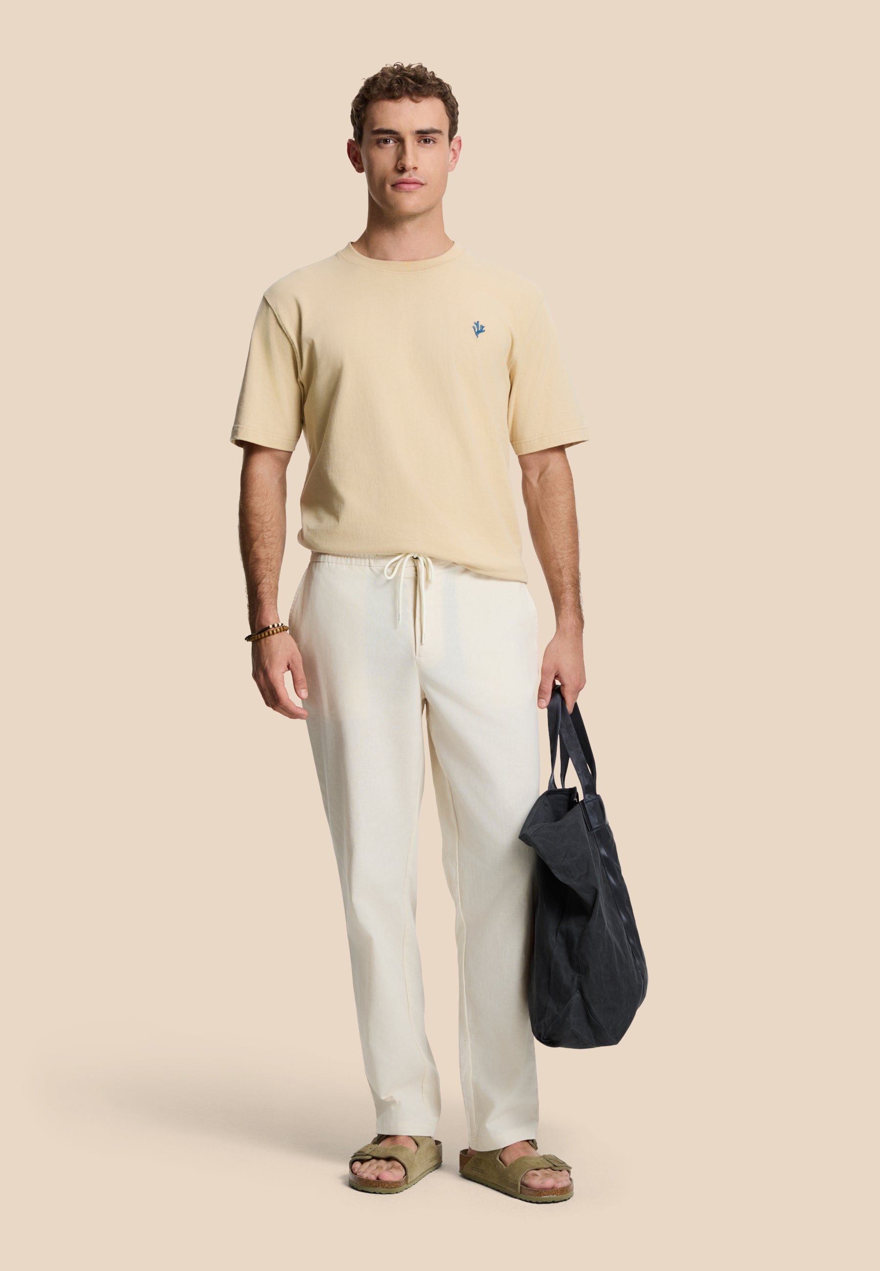 LUKE linen trousers solid | beige