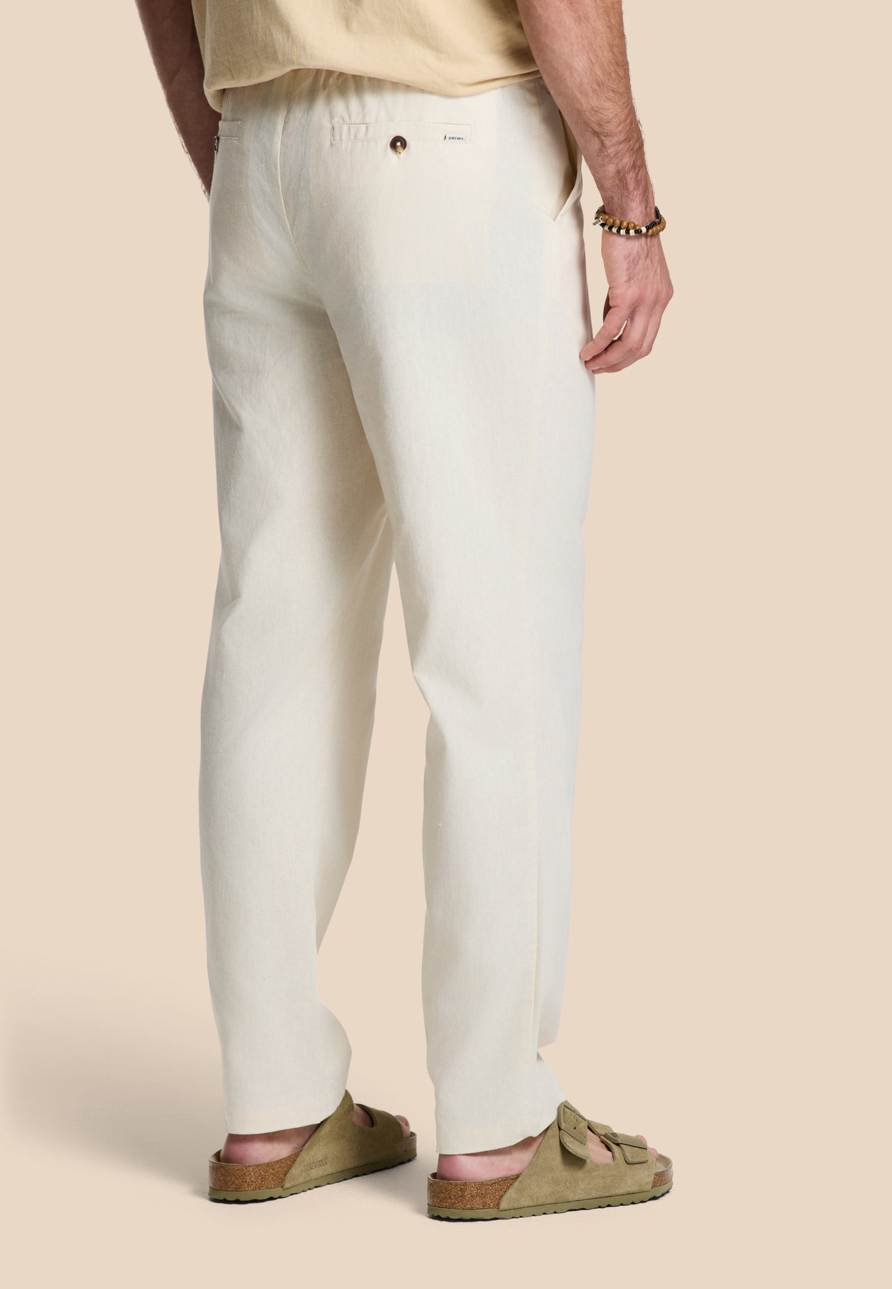 LUKE linen trousers solid | beige