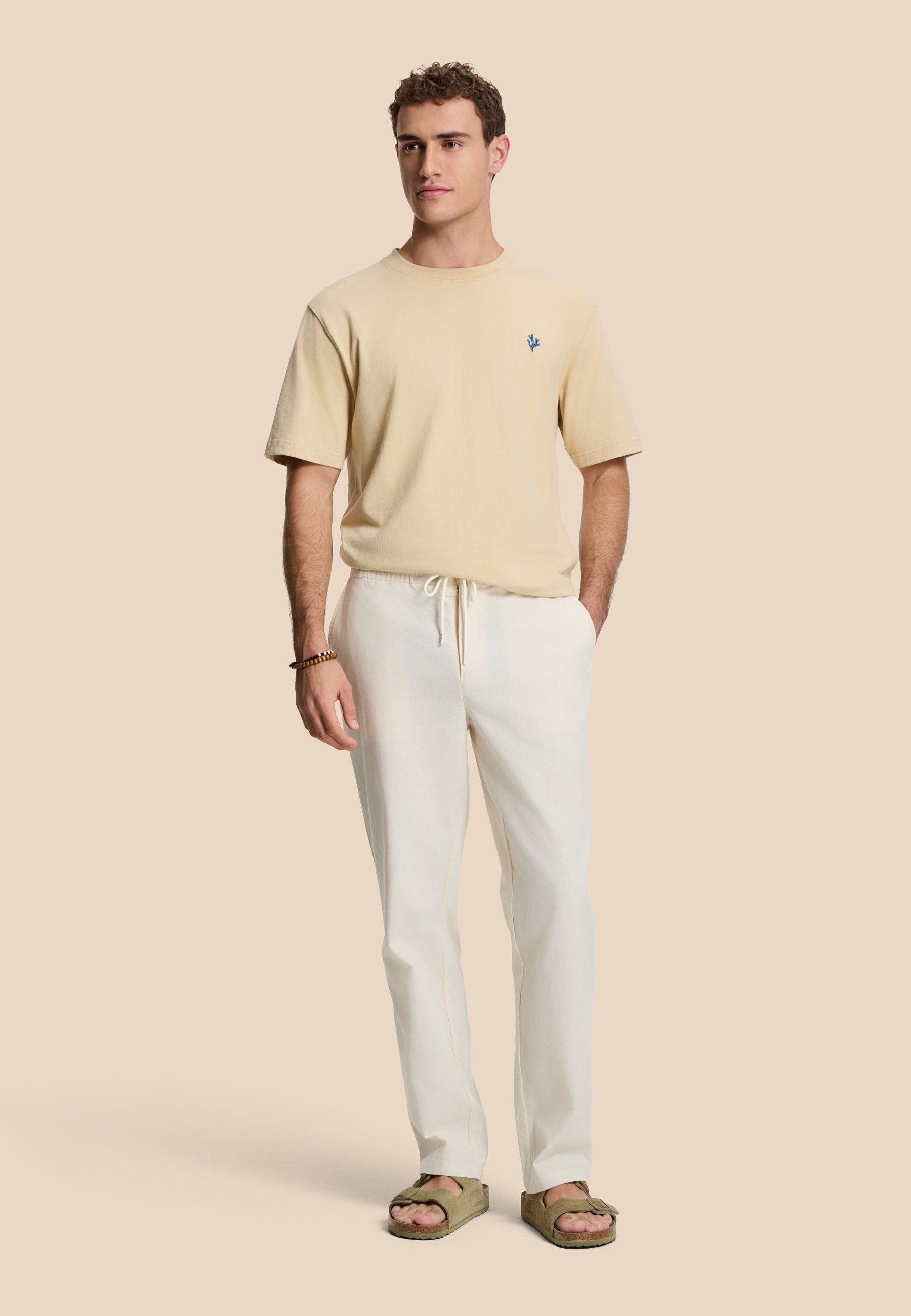 LUKE linen trousers solid | beige