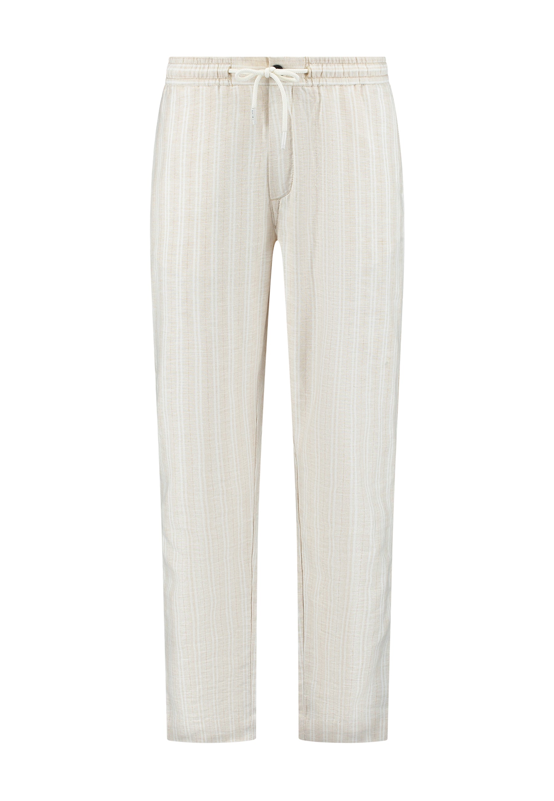 LENNY linen trousers yarn dye stripes | beige sand