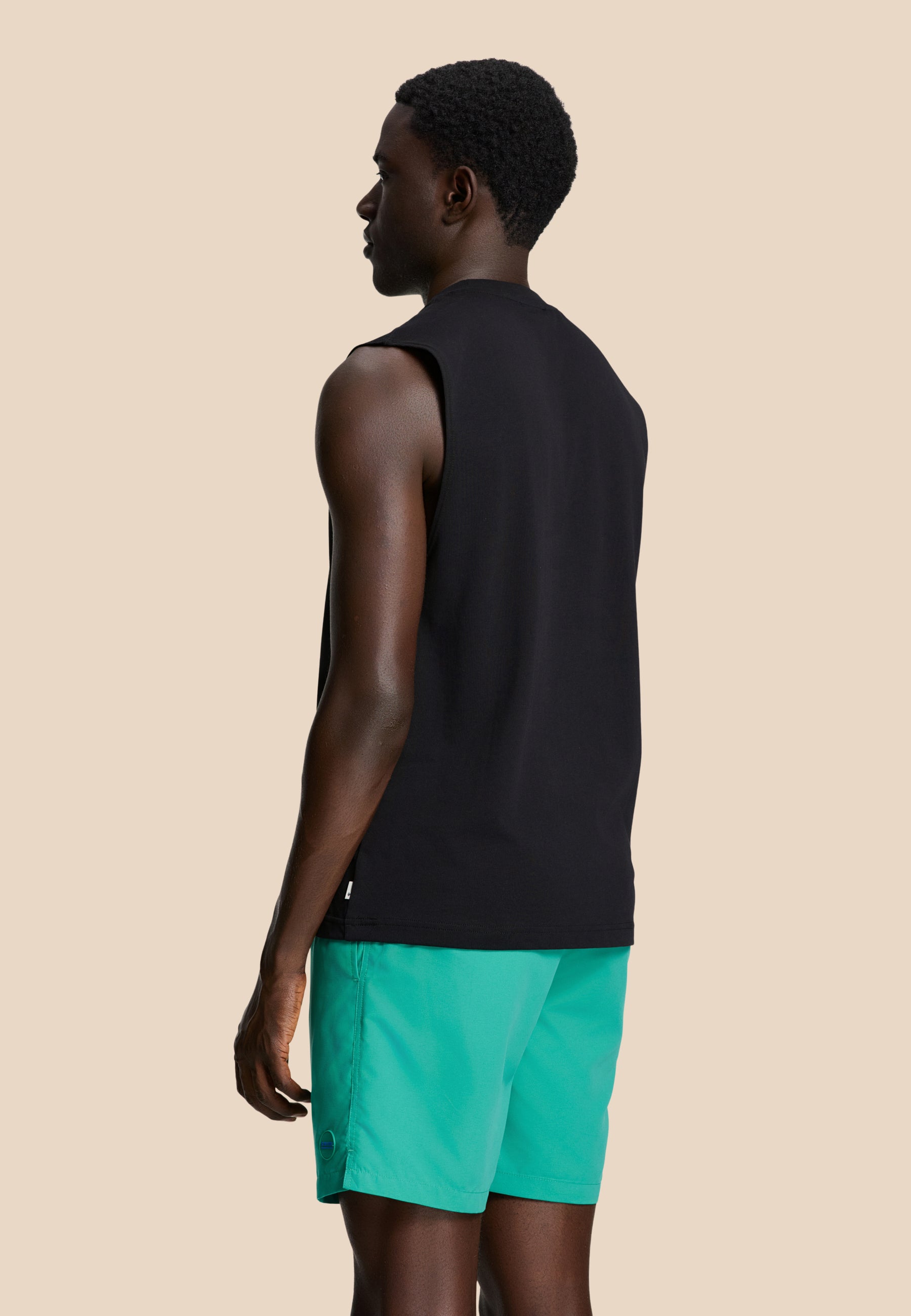 SEAN sleeveless t-shirt paradise block | black