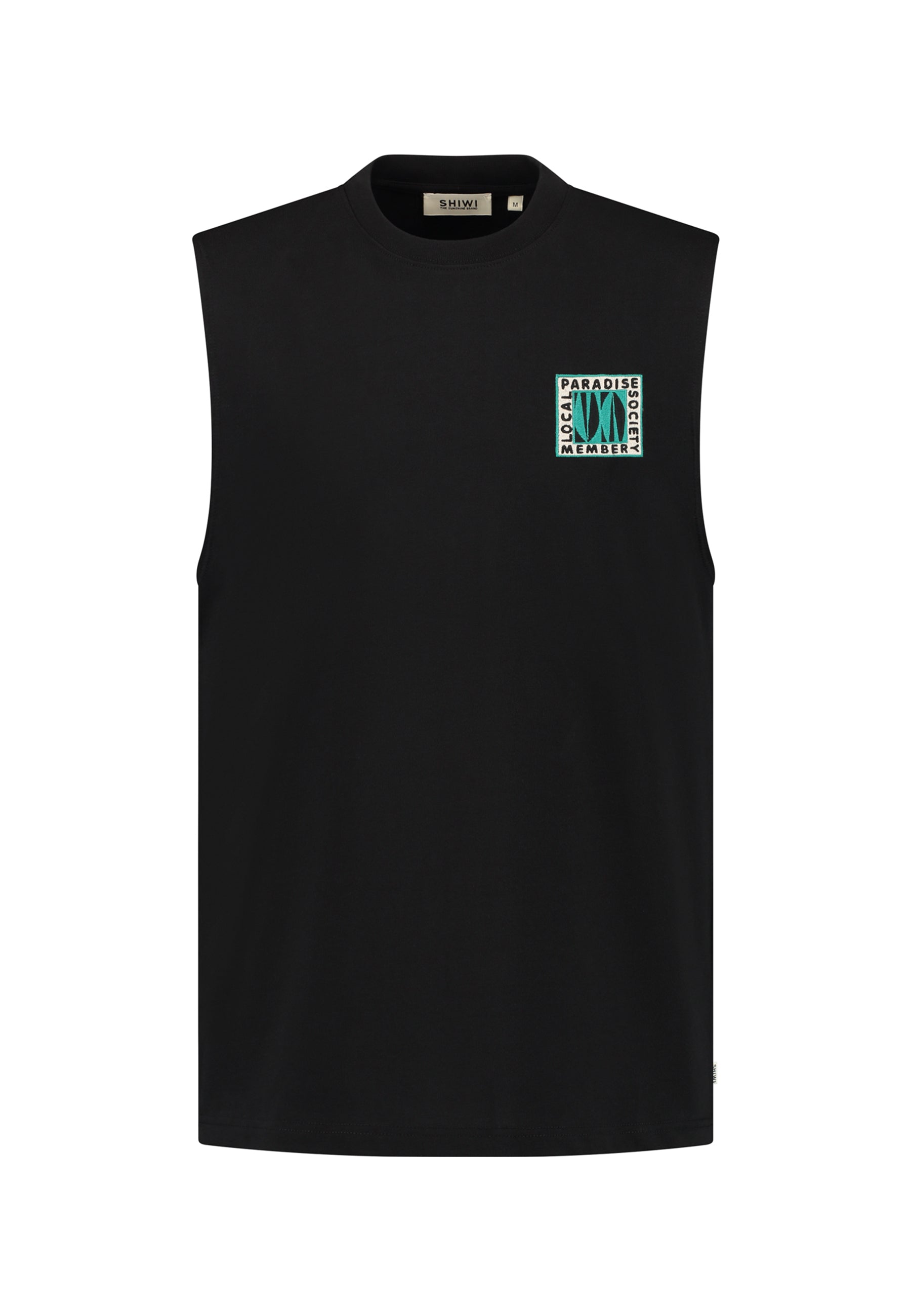 SEAN sleeveless t-shirt paradise block | black