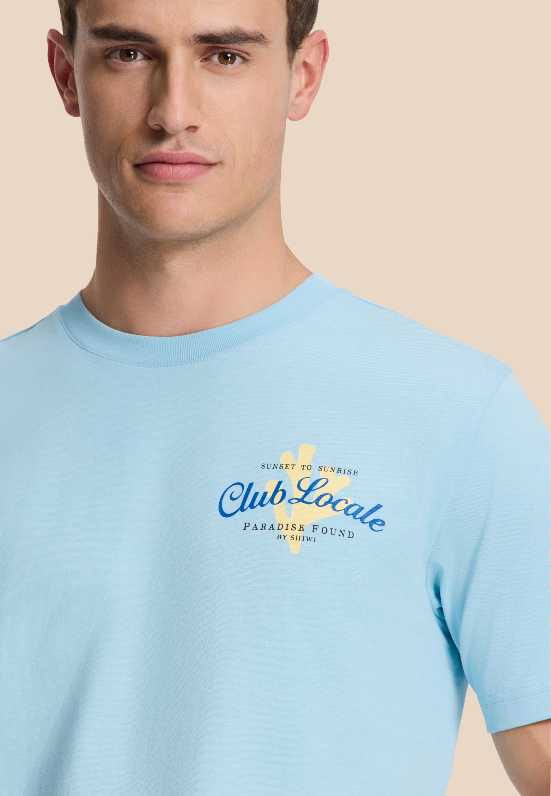 LIAM regular t-shirt paradise | blue sky