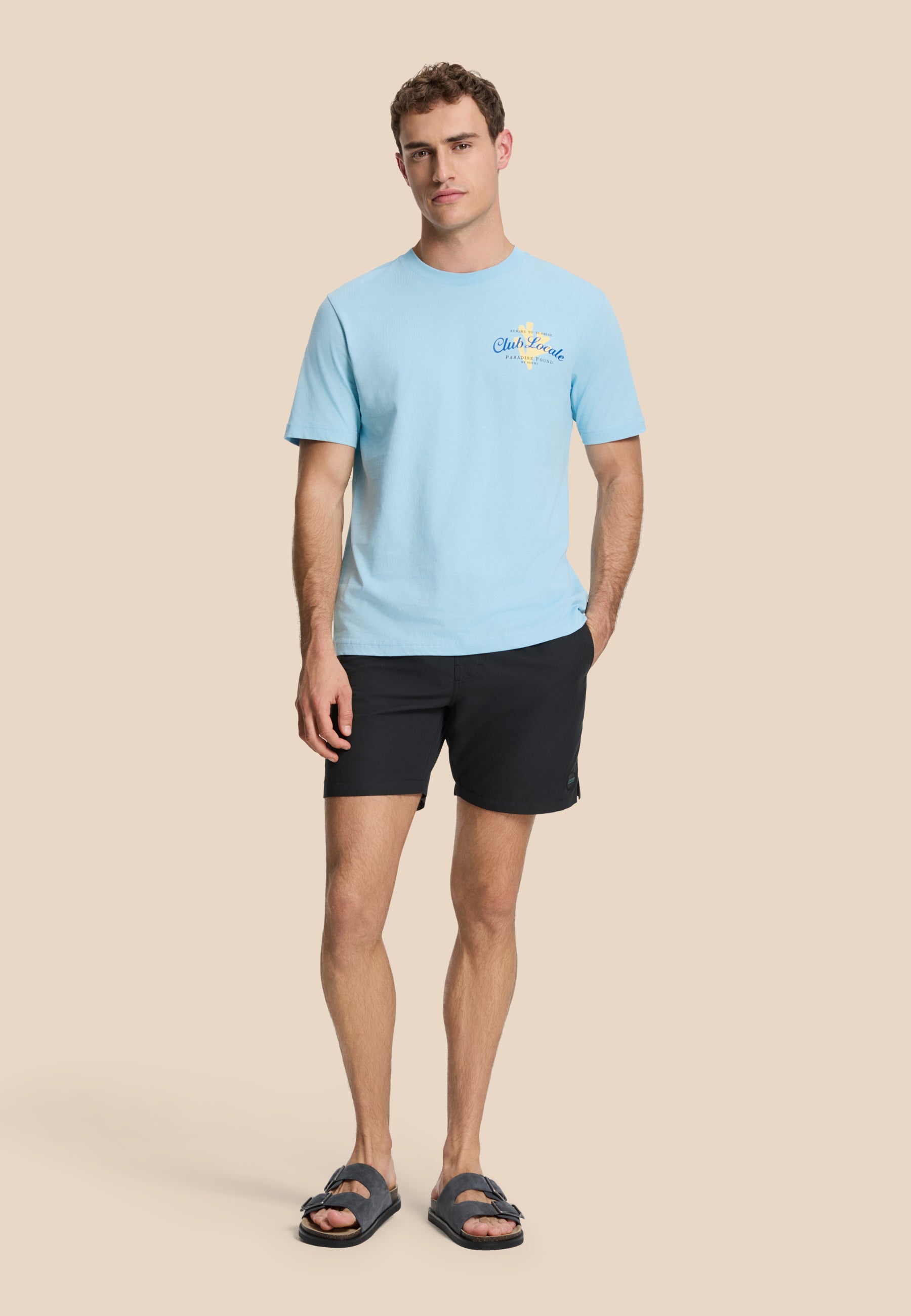 LIAM regular t-shirt paradise | blue sky
