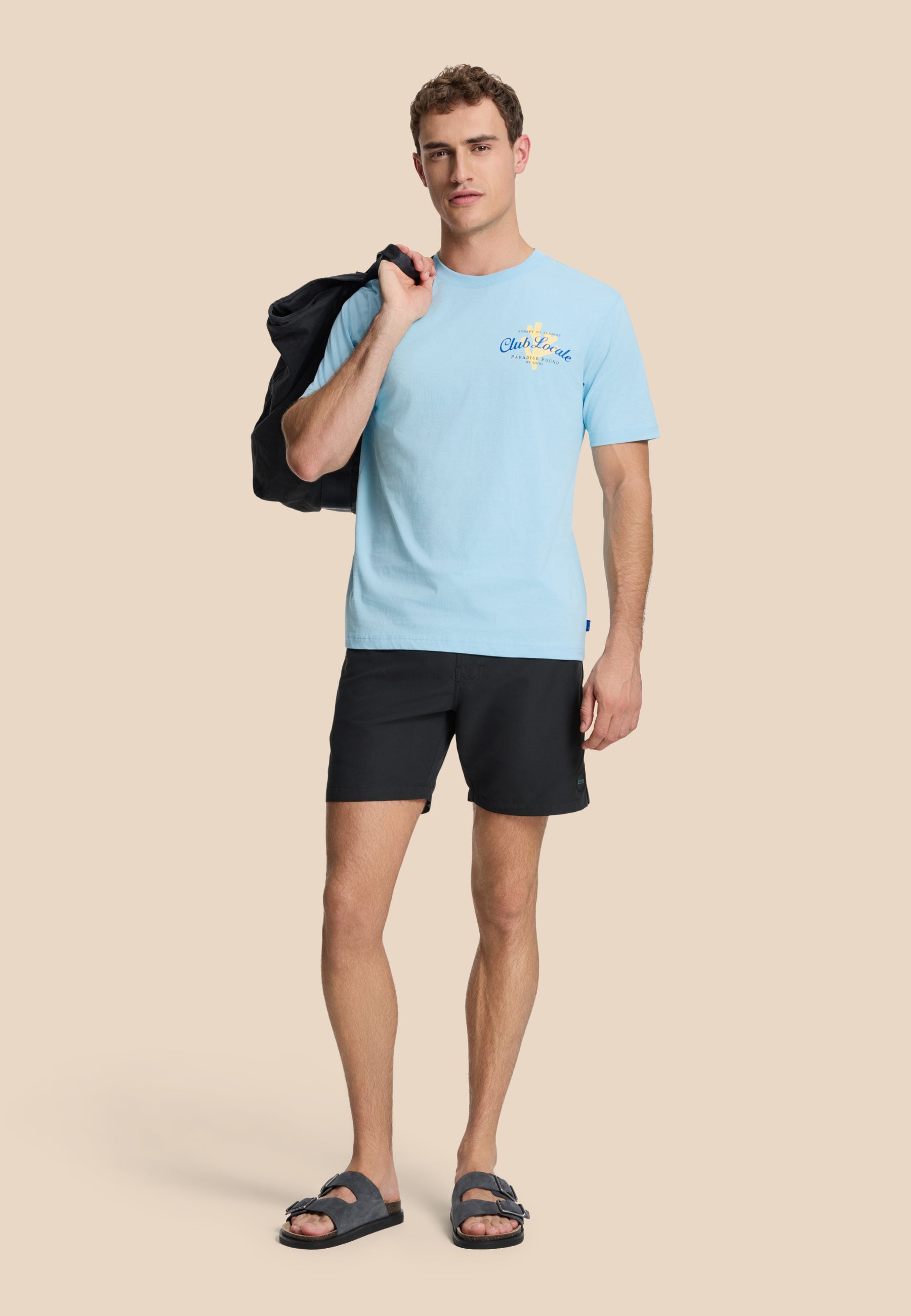 LIAM regular t-shirt paradise | blue sky
