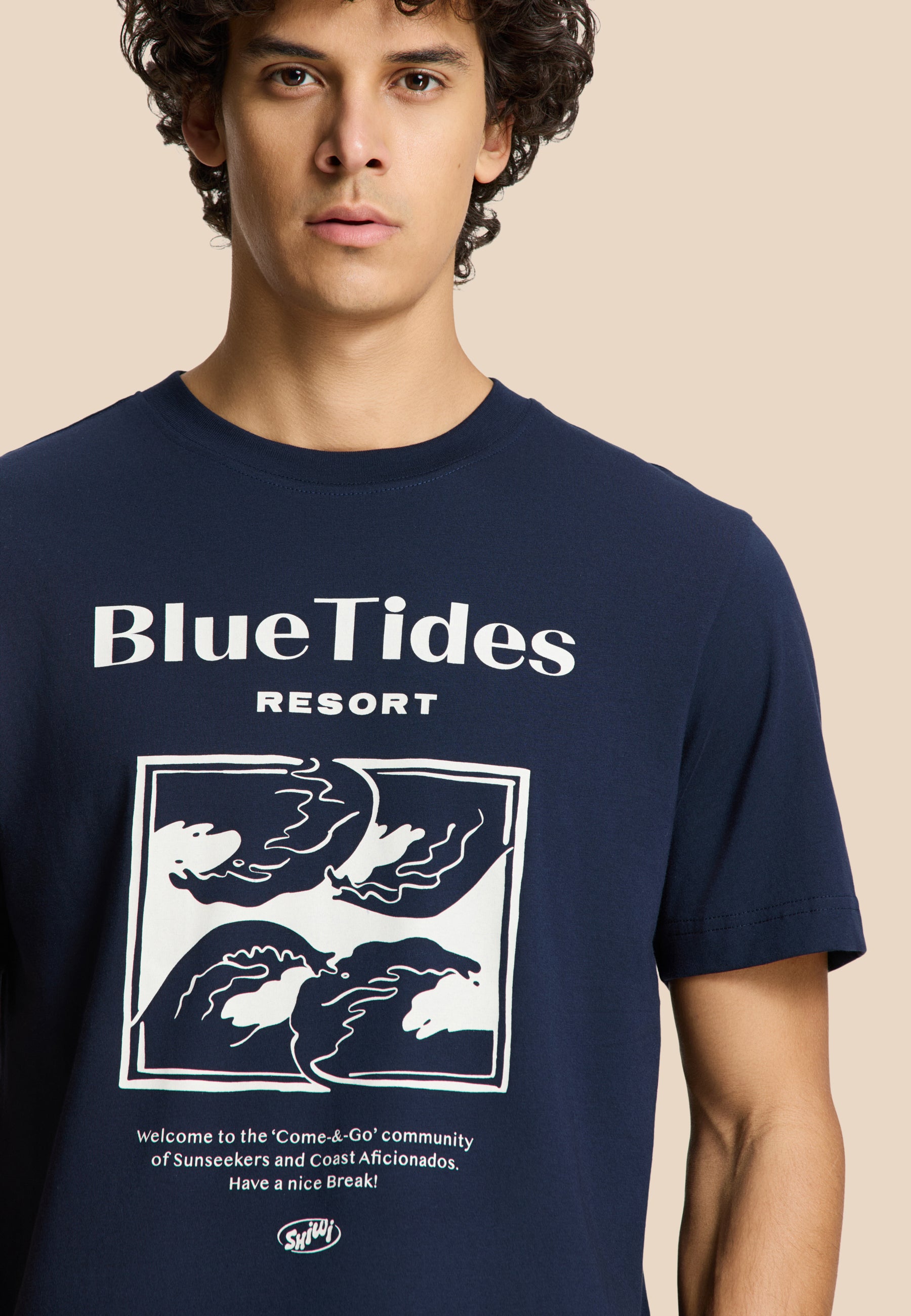 LIAM regular t-shirt blue tides | dark navy
