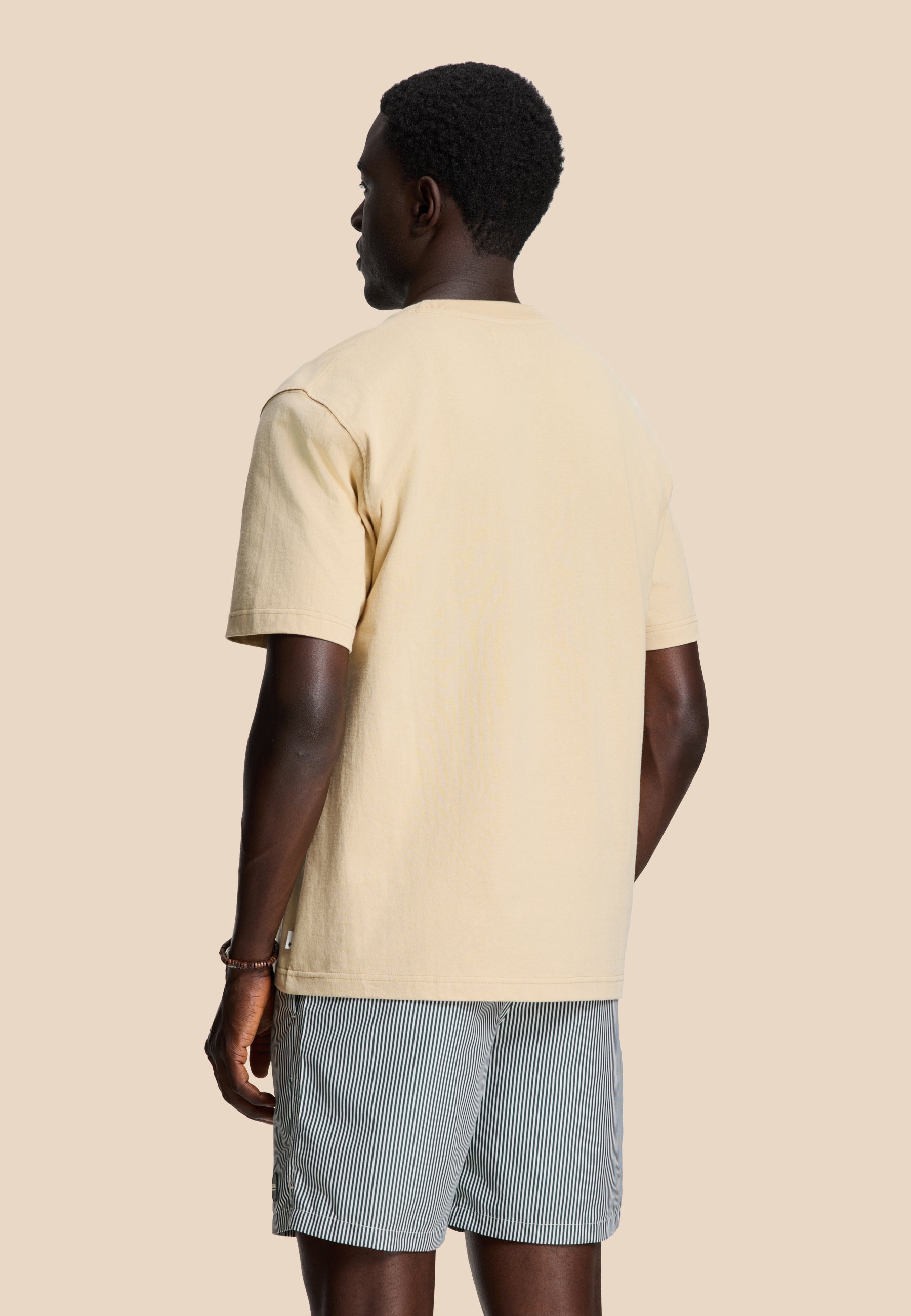 FINN relaxed t-shirt coral logo | beige sand