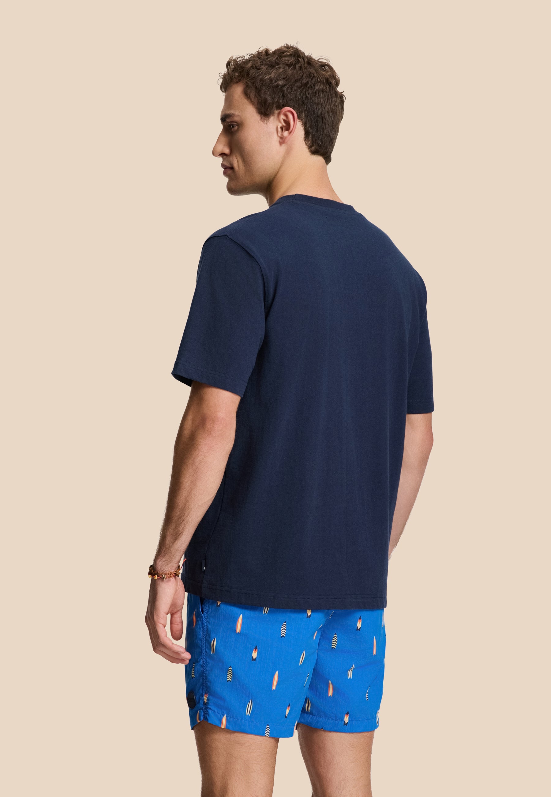 FINN relaxed t-shirt coral logo | dark navy