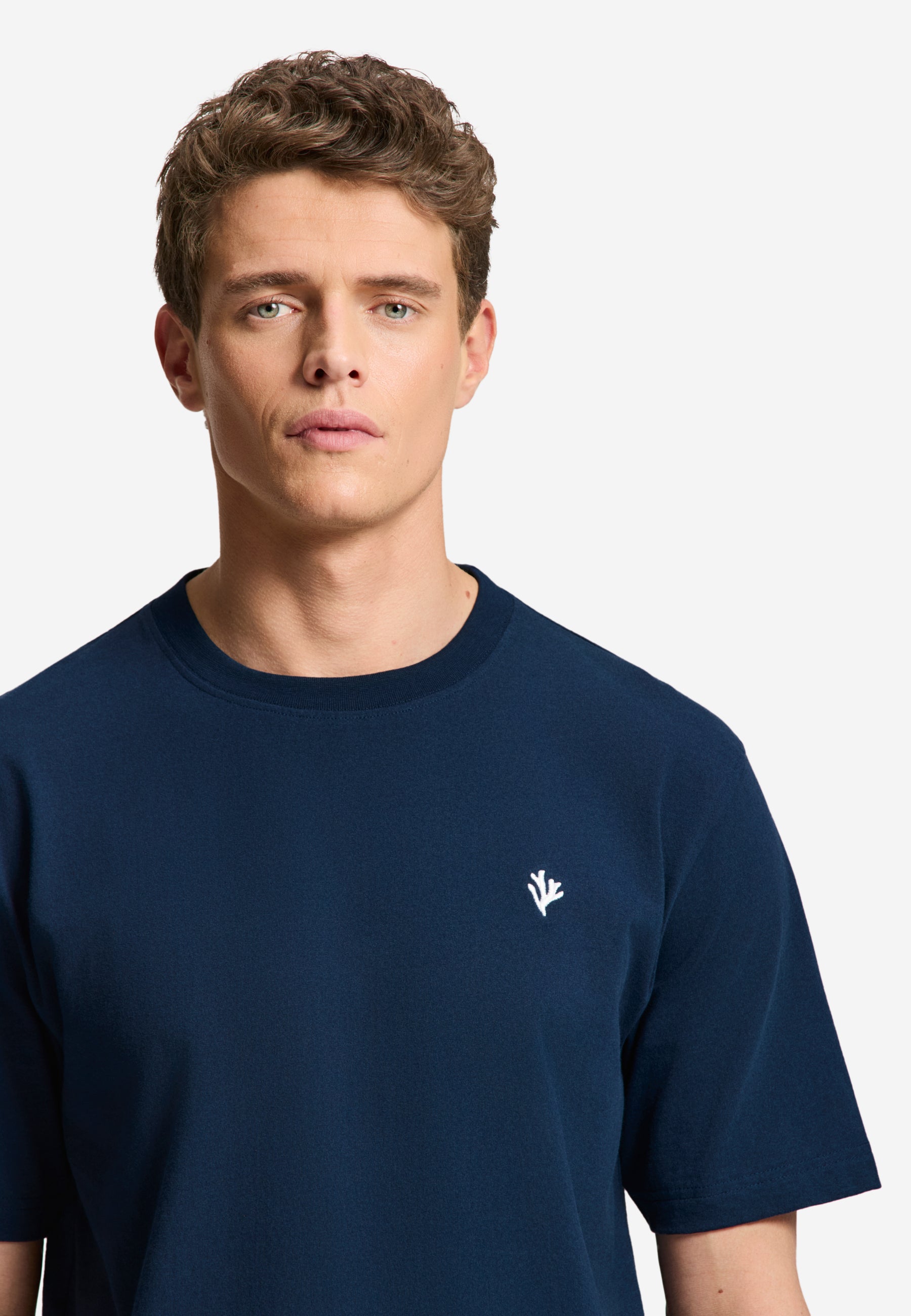 FINN relaxed t-shirt coral logo | dark navy - Shiwi