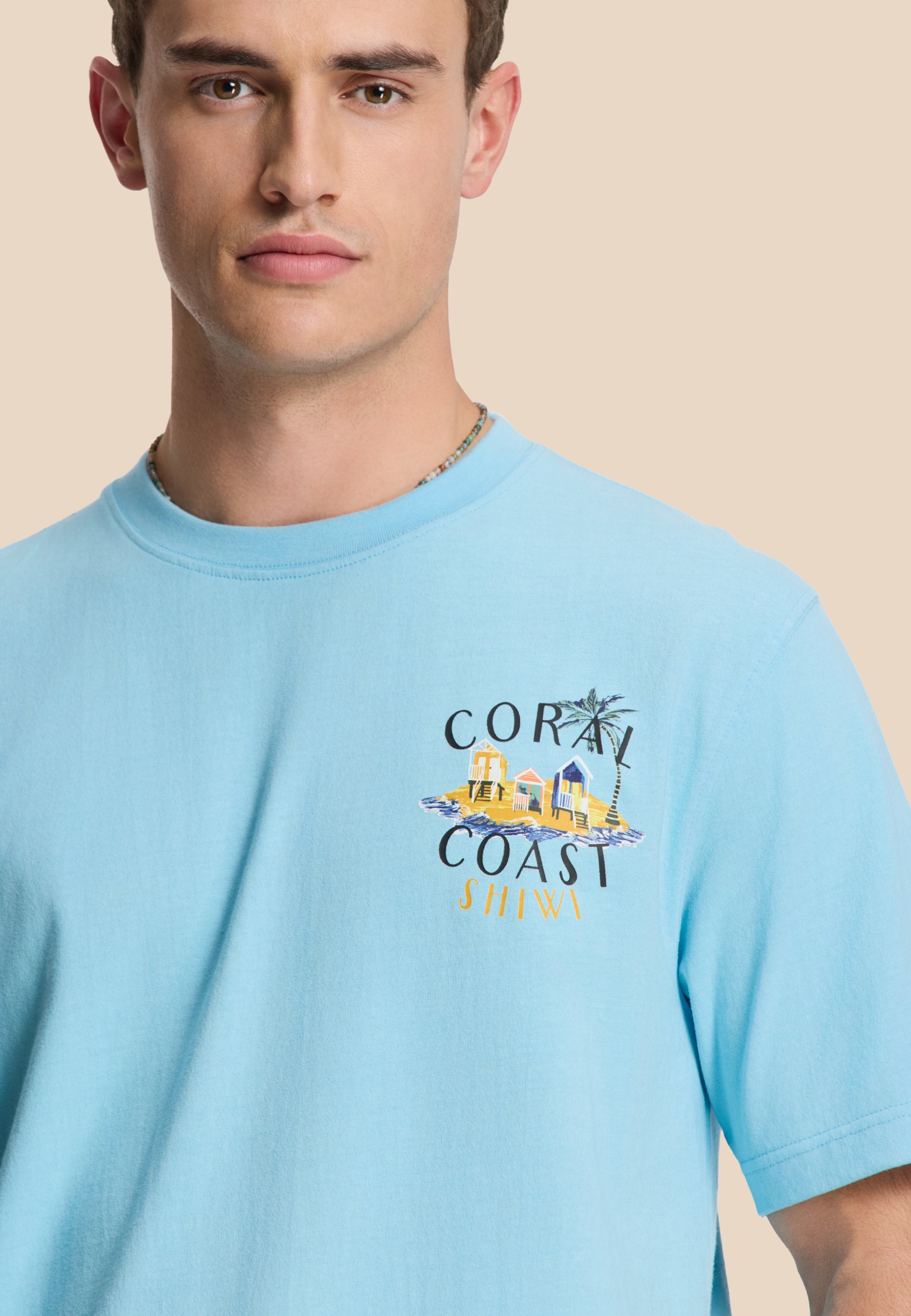 FINN relaxed t-shirt sketched island | blue sky