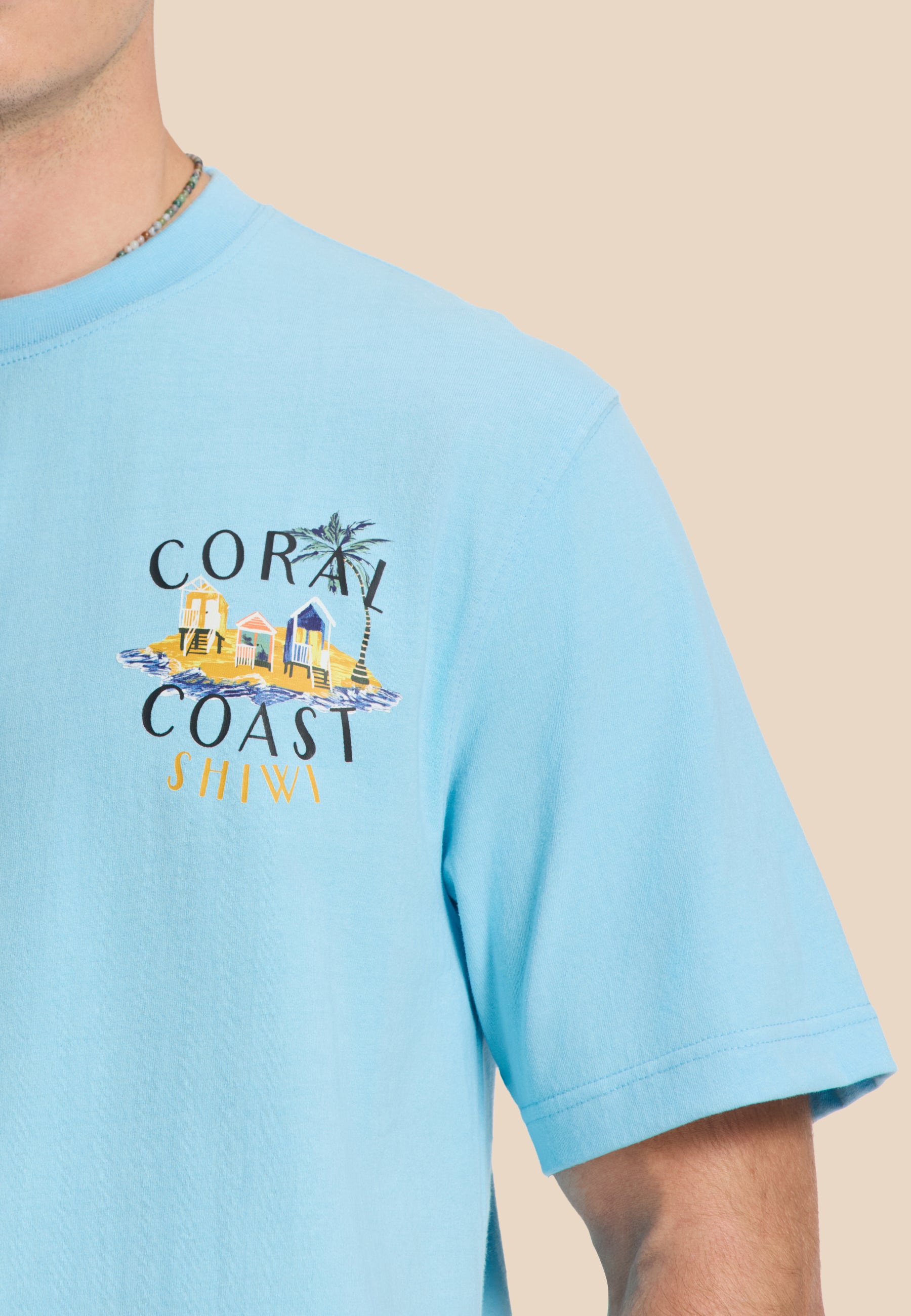 FINN relaxed t-shirt sketched island | blue sky