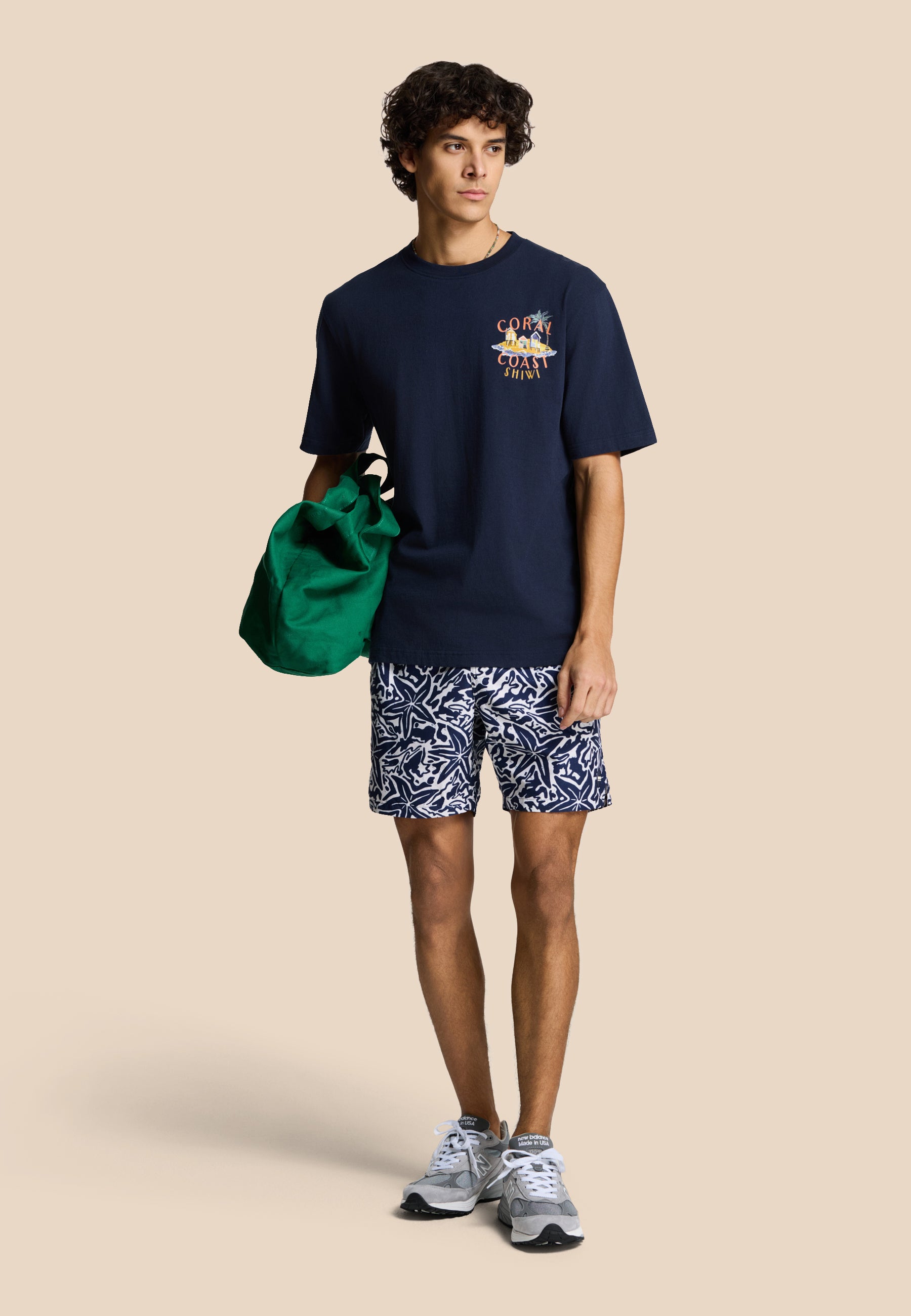 FINN relaxed t-shirt coral coast | dark navy