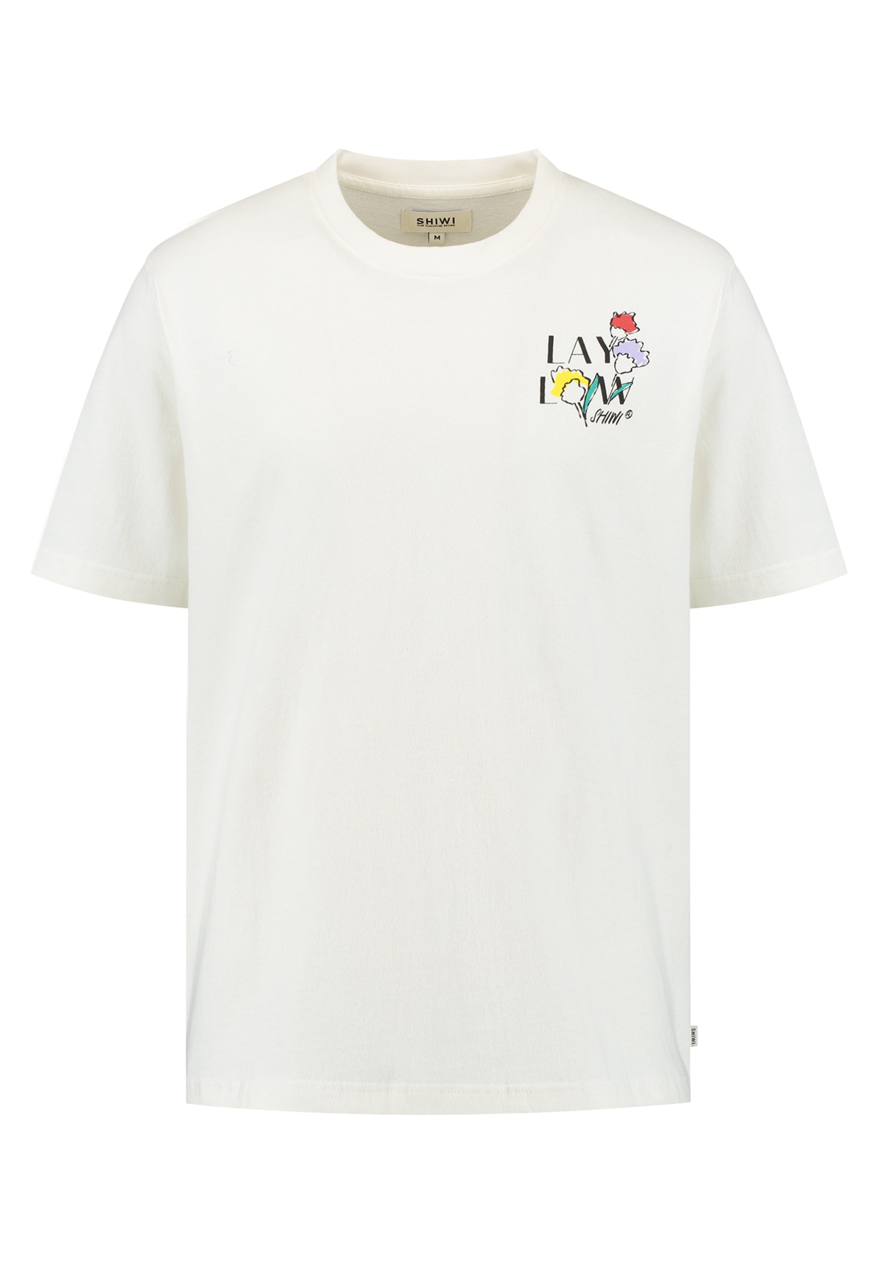 FINN relaxed t-shirt sketched flowers | white