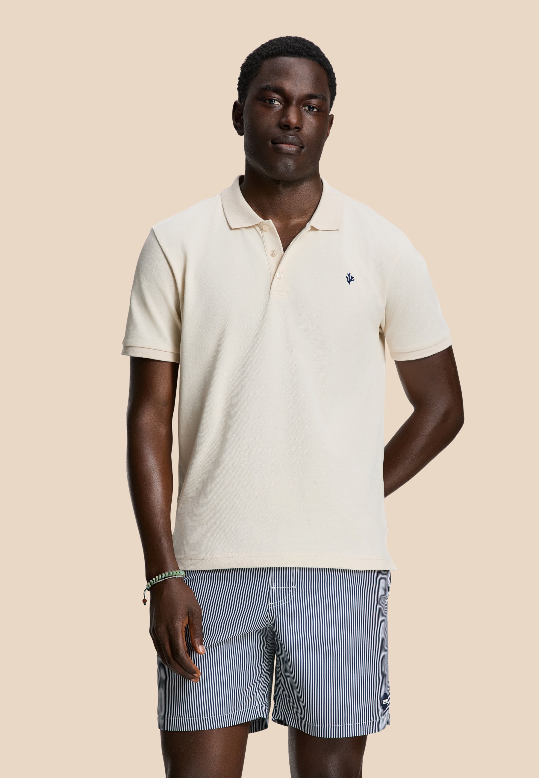 JUSTIN regular polo solid | beige