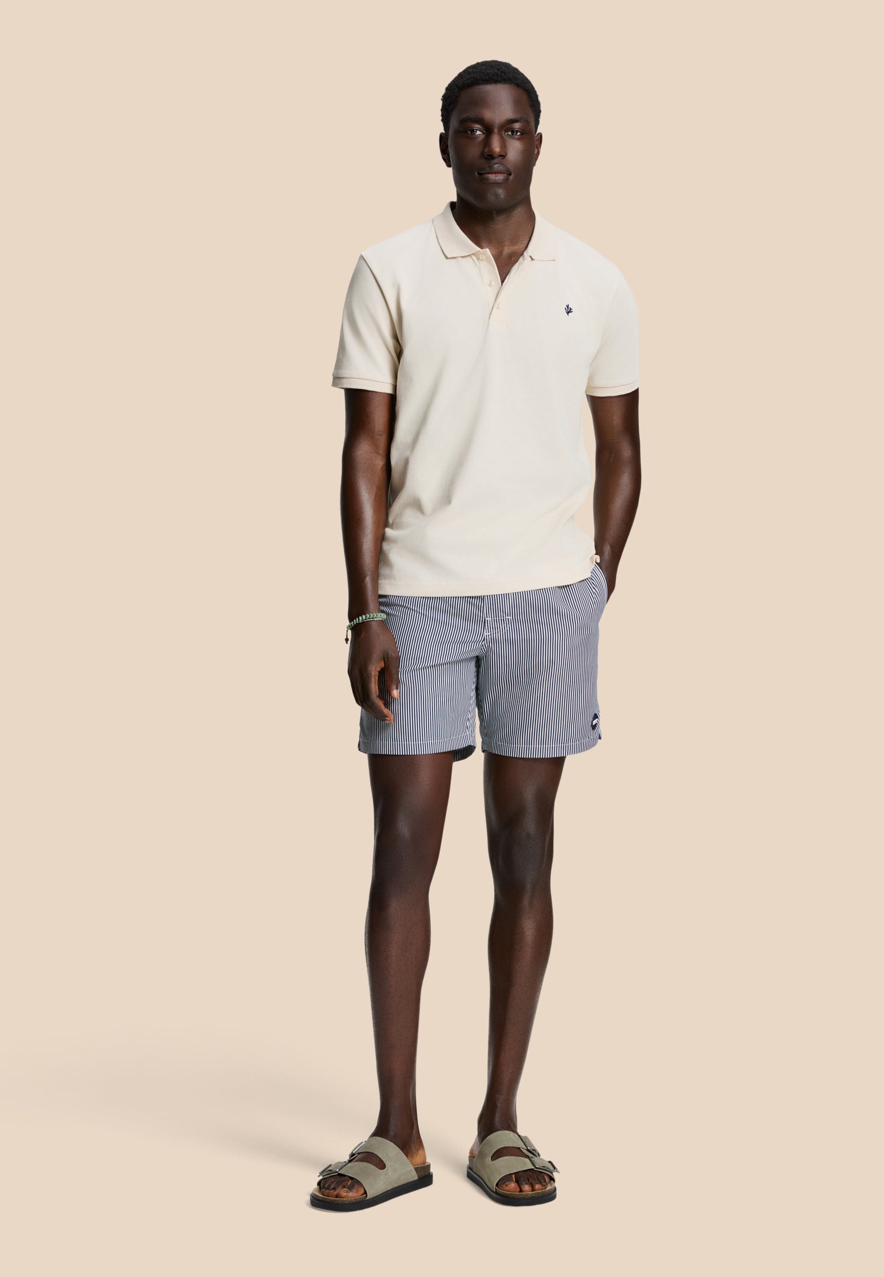 JUSTIN regular polo solid | beige