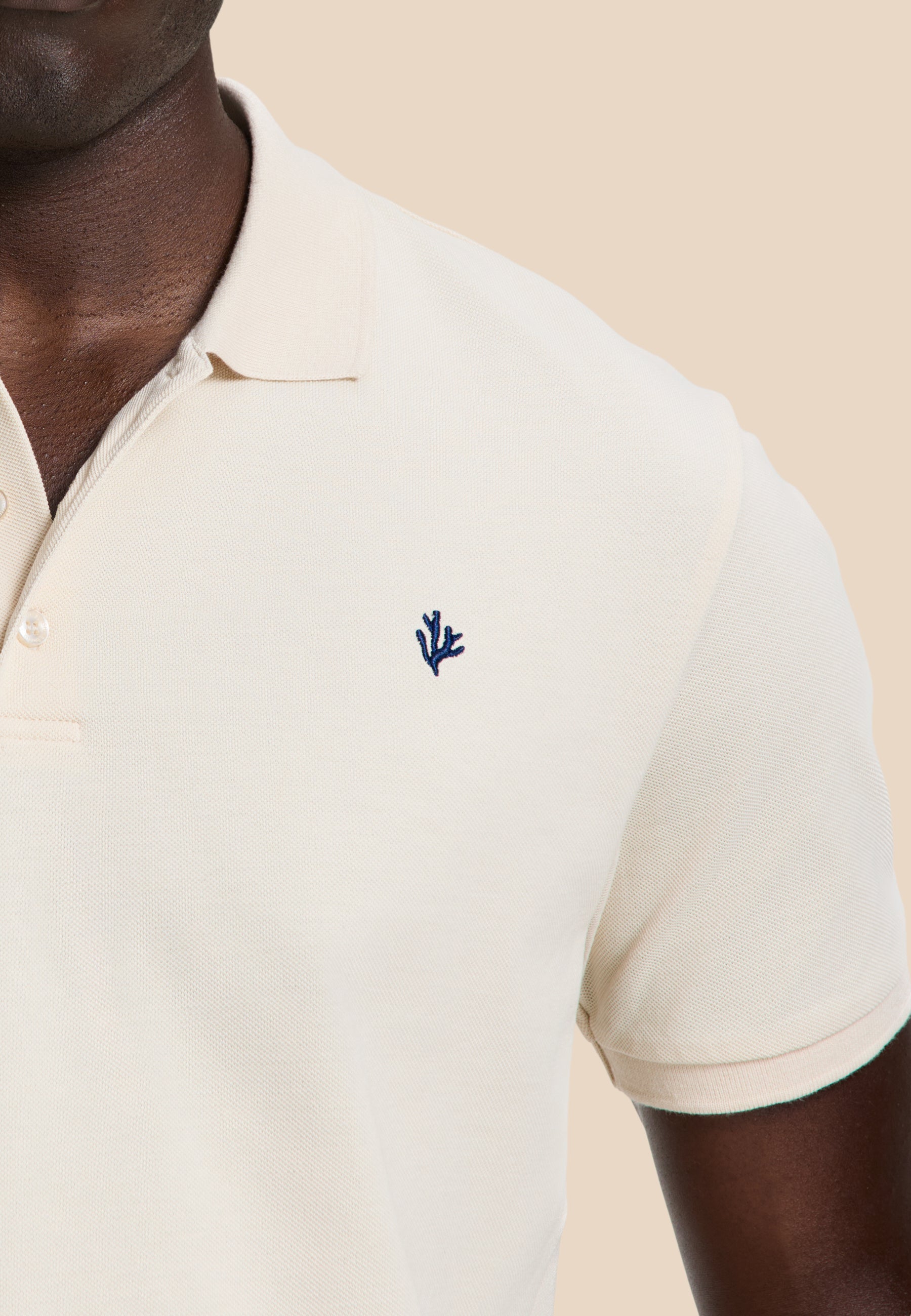 JUSTIN regular polo solid | beige