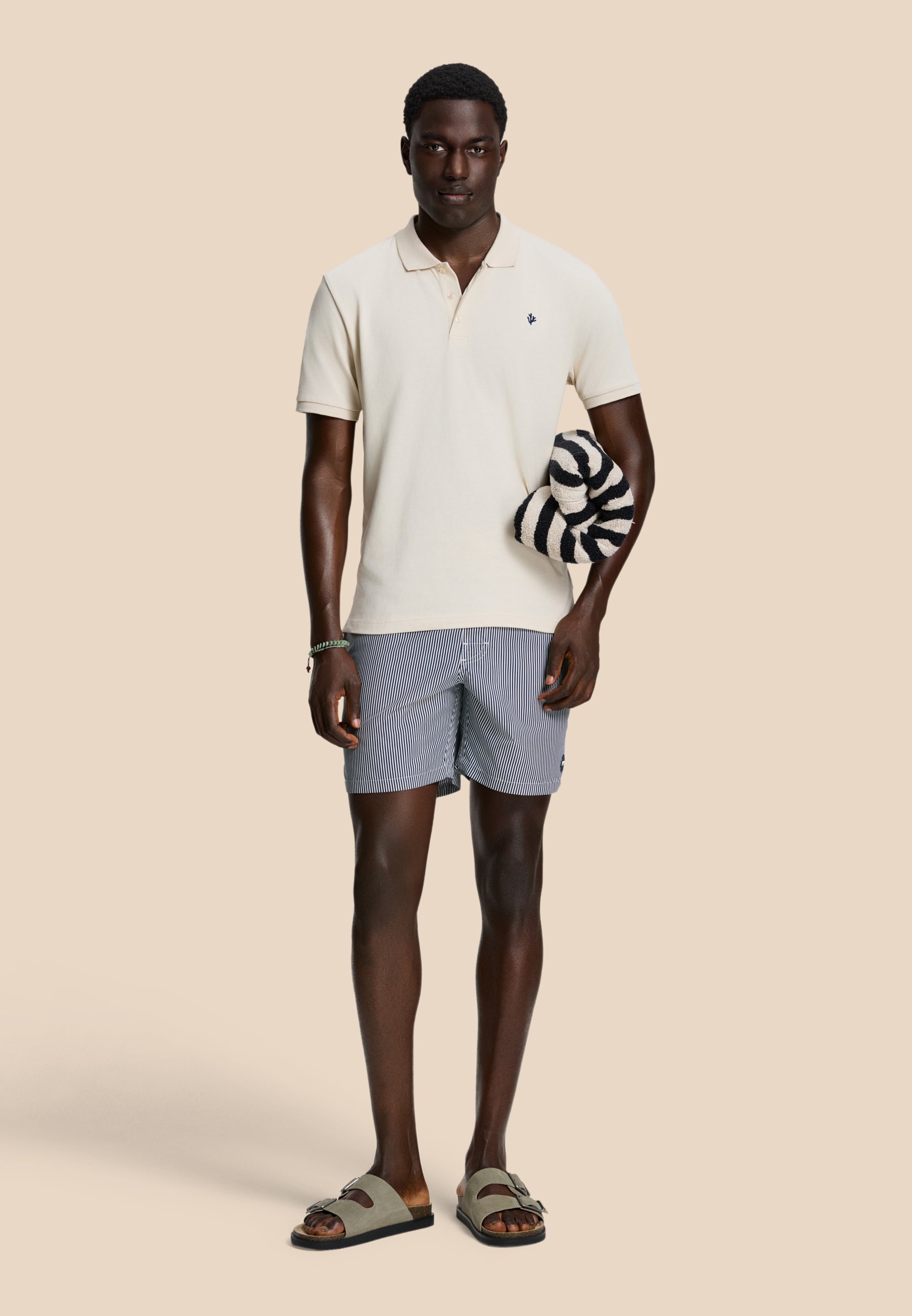 JUSTIN regular polo solid | beige