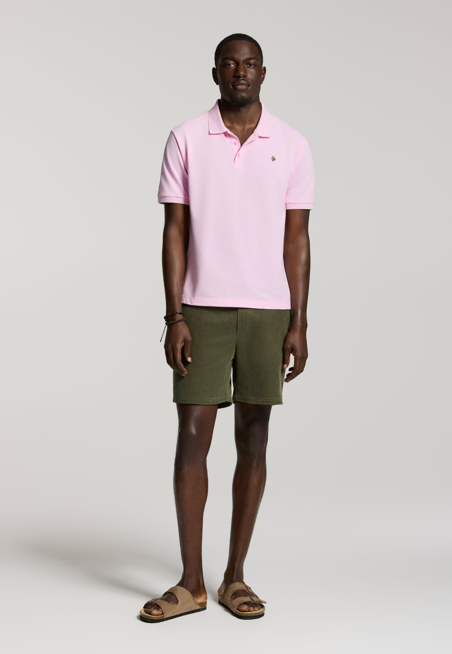 JUSTIN regular polo solid | pink smoke