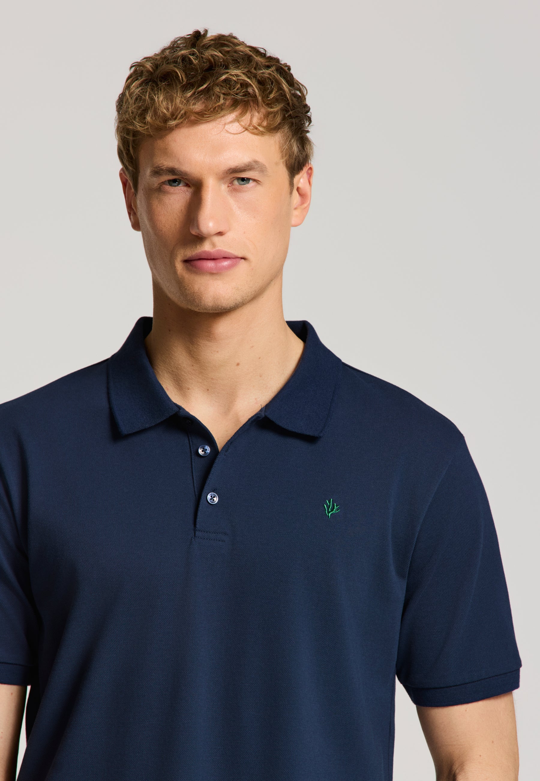 JUSTIN regular polo solid | blue dark navy