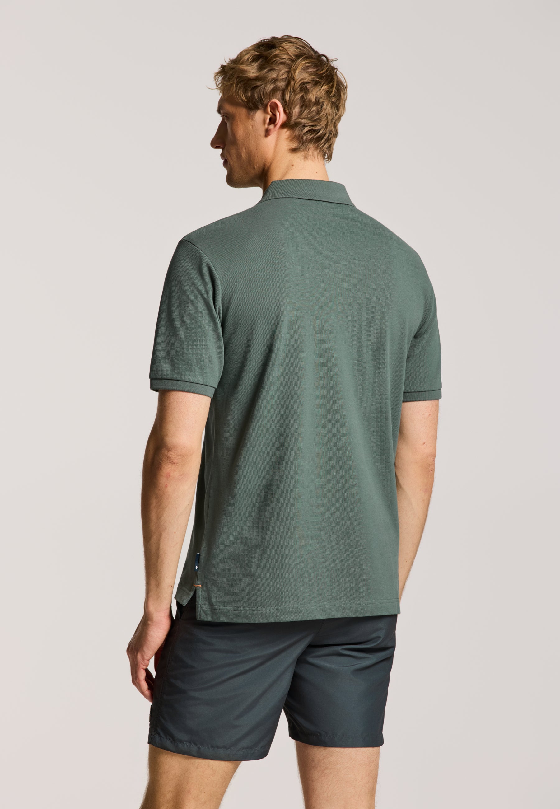 JUSTIN regular polo solid | green smokey