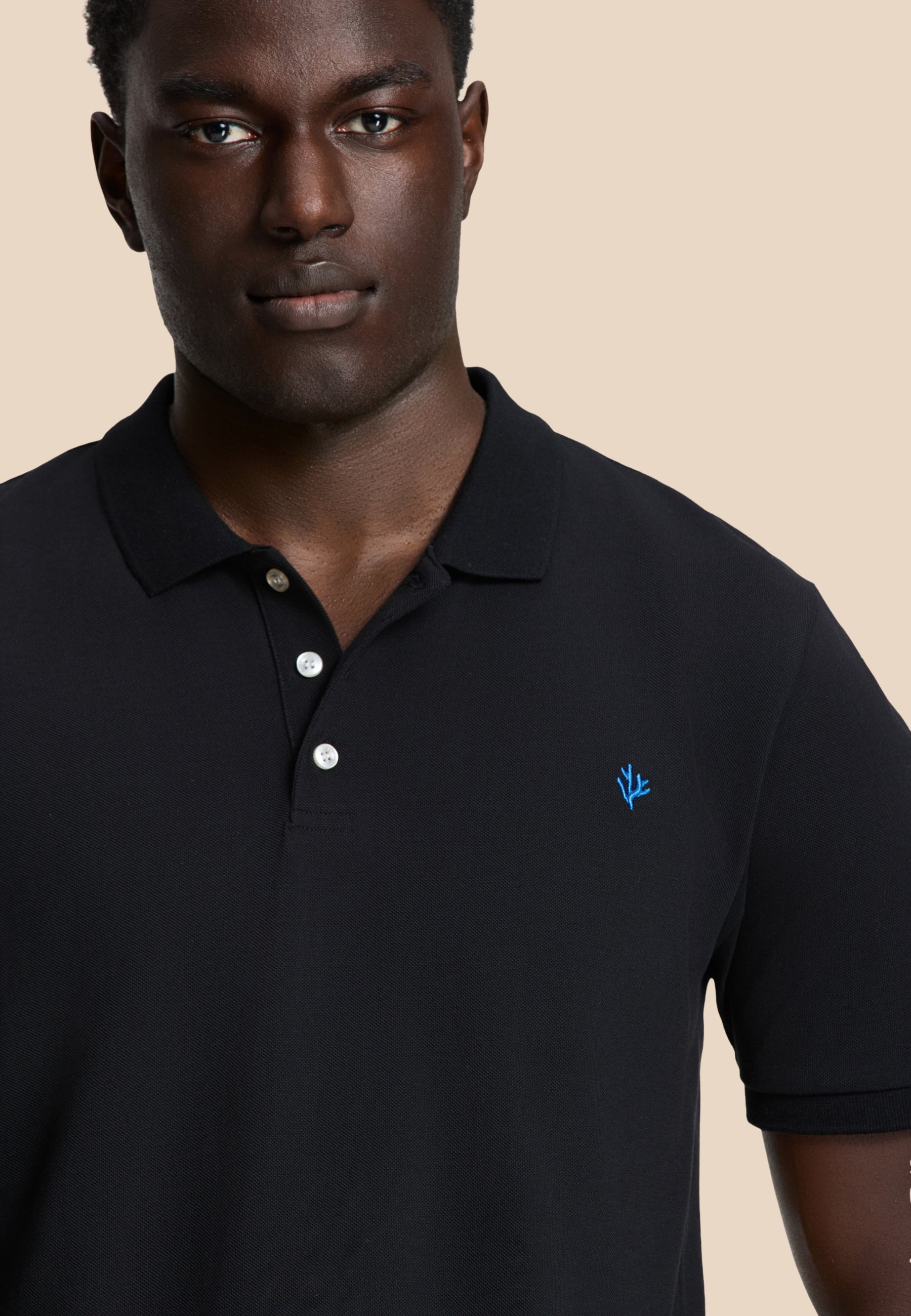 JUSTIN regular polo solid | black