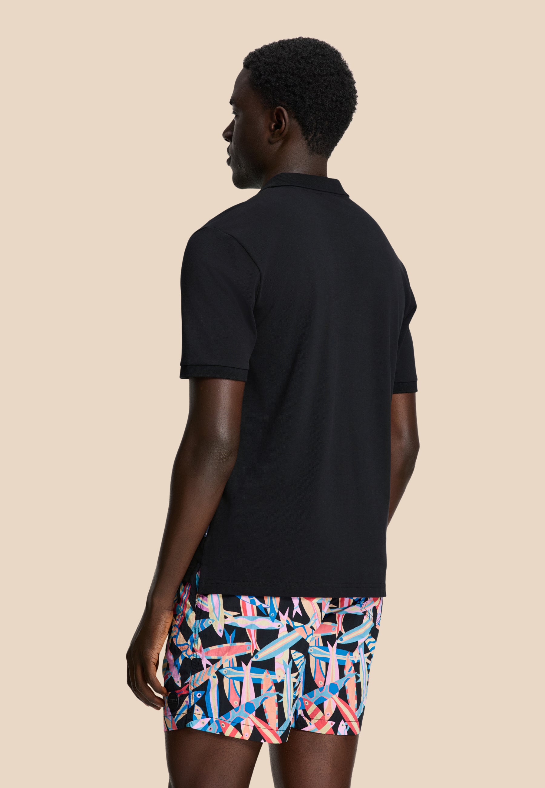 JUSTIN regular polo solid | black