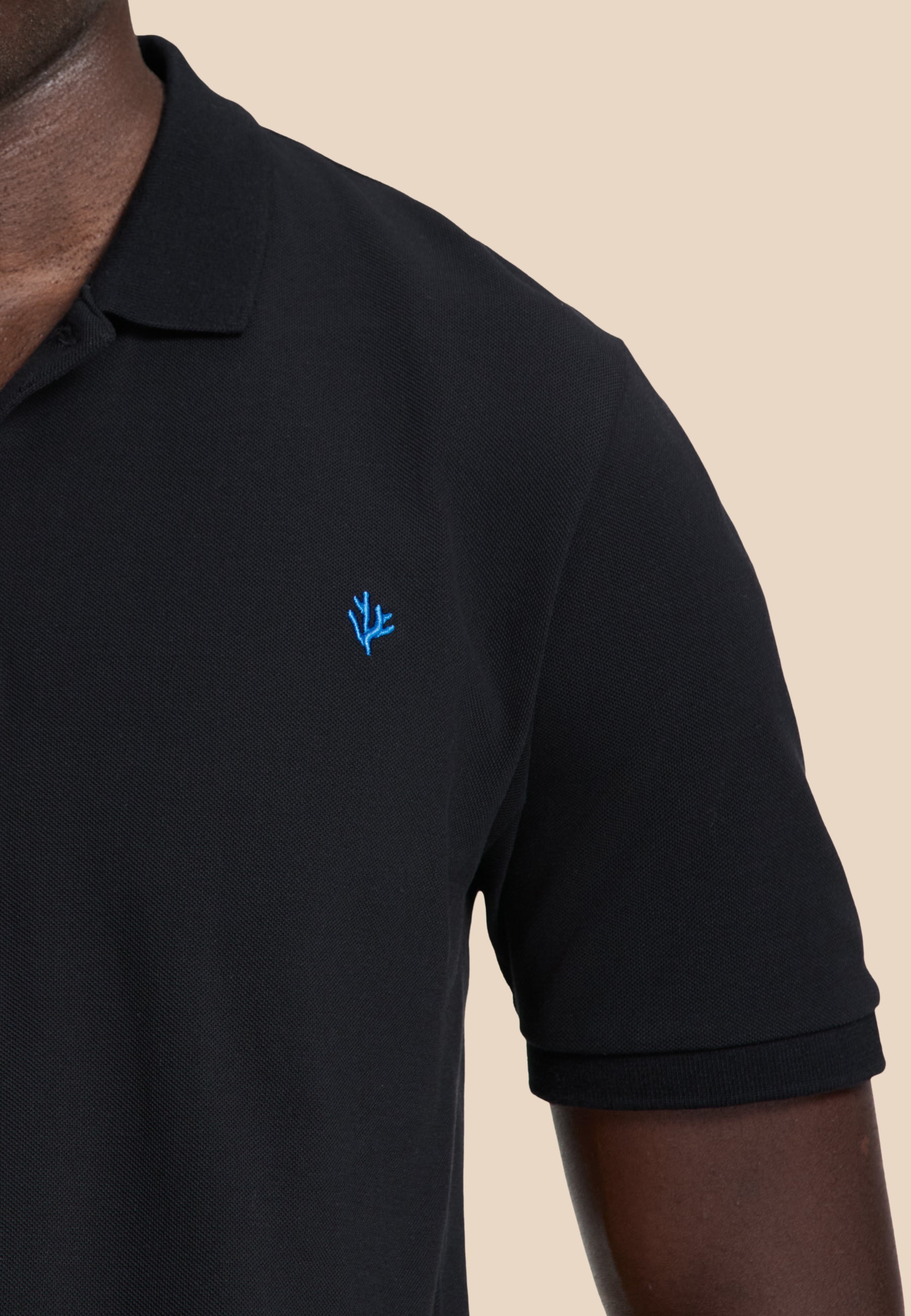 JUSTIN regular polo solid | black