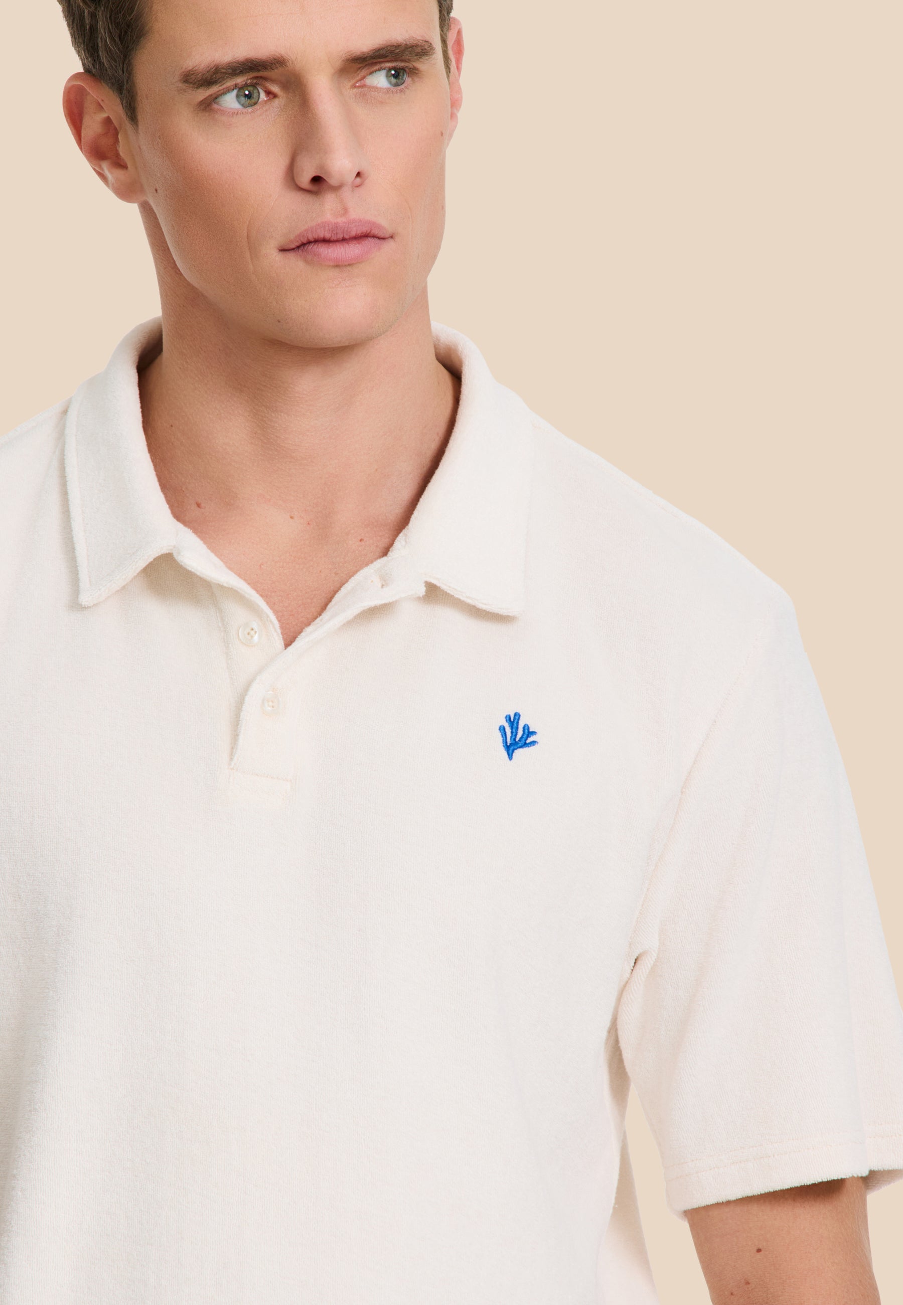 NICO toweling polo solid | white
