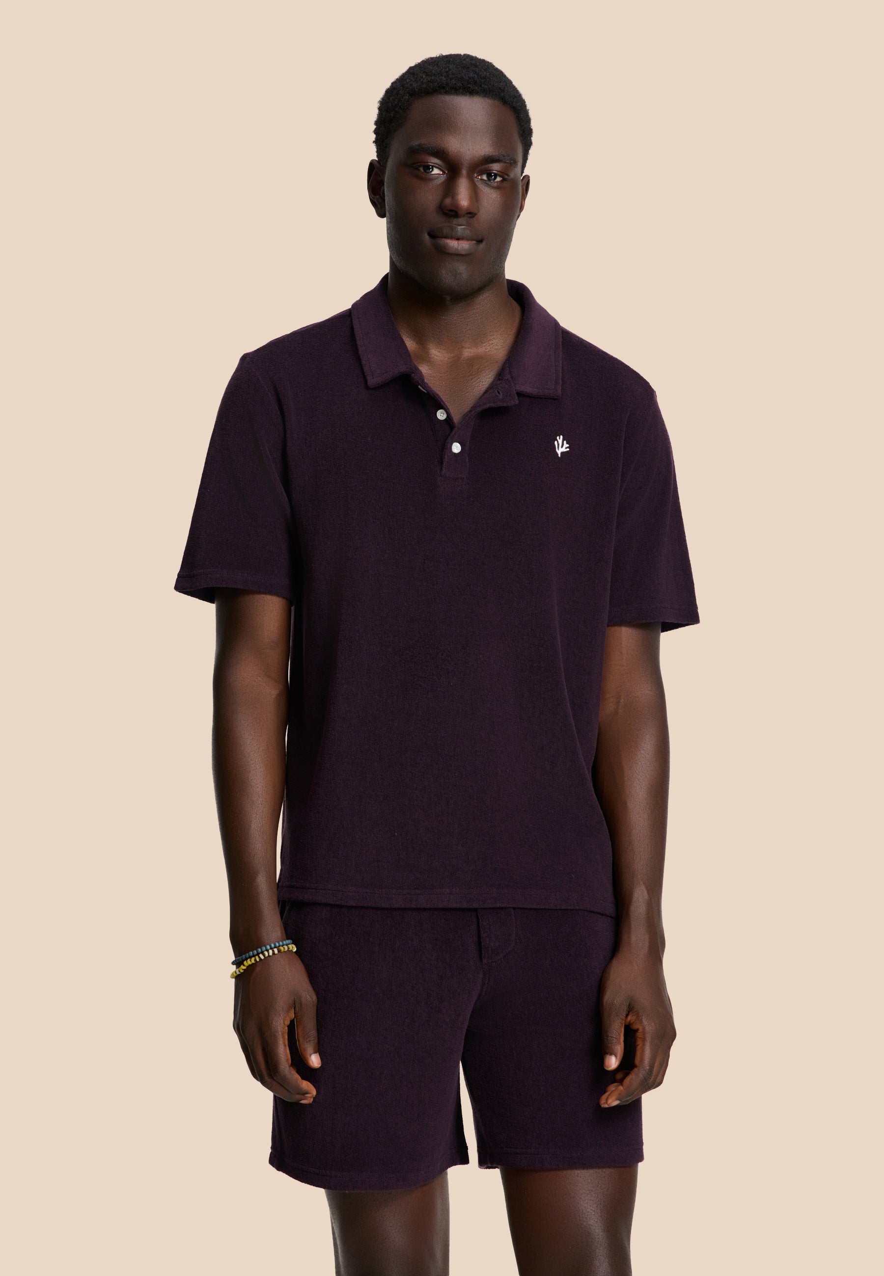 NICO toweling polo solid | purple rock