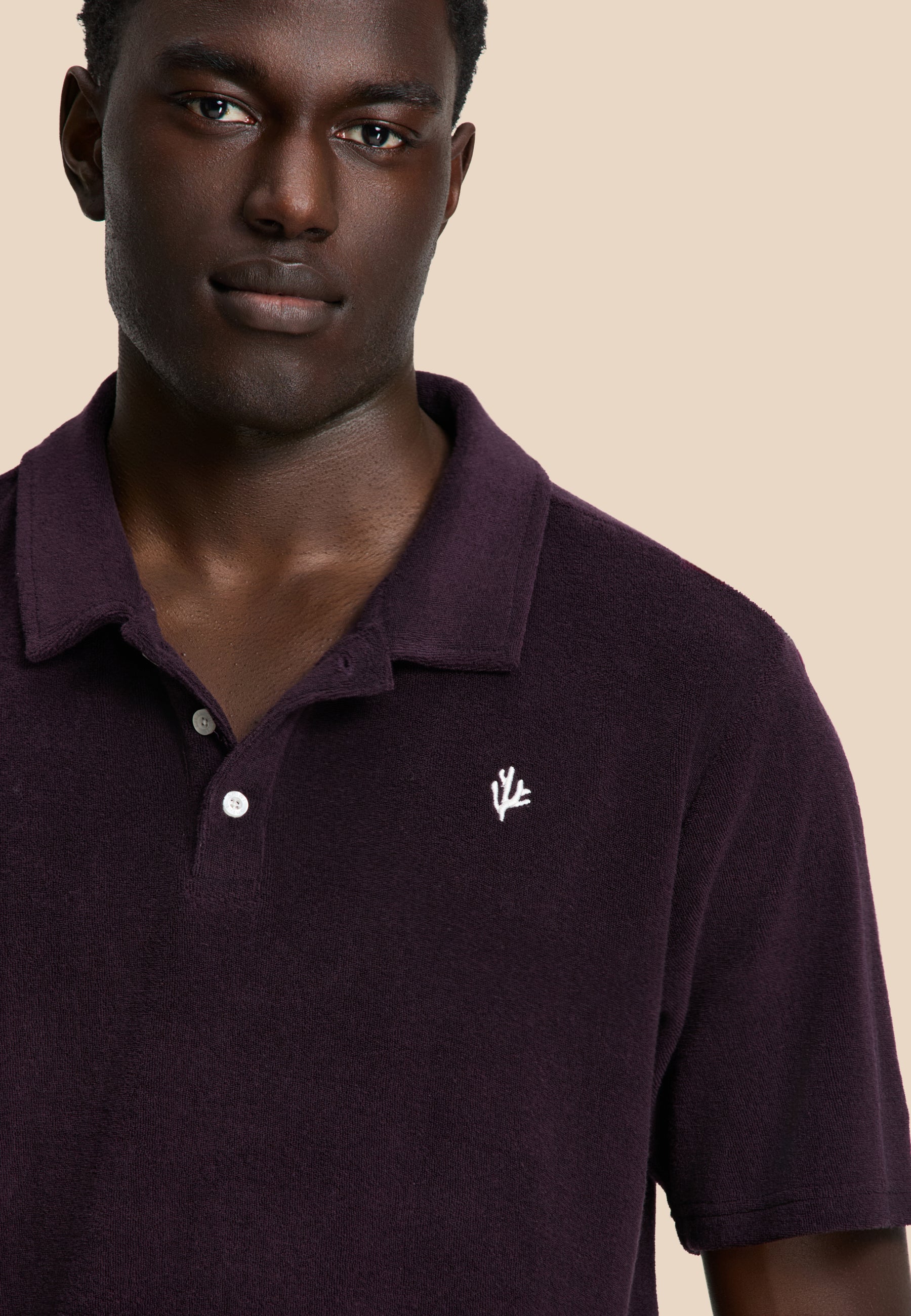NICO toweling polo solid | purple rock