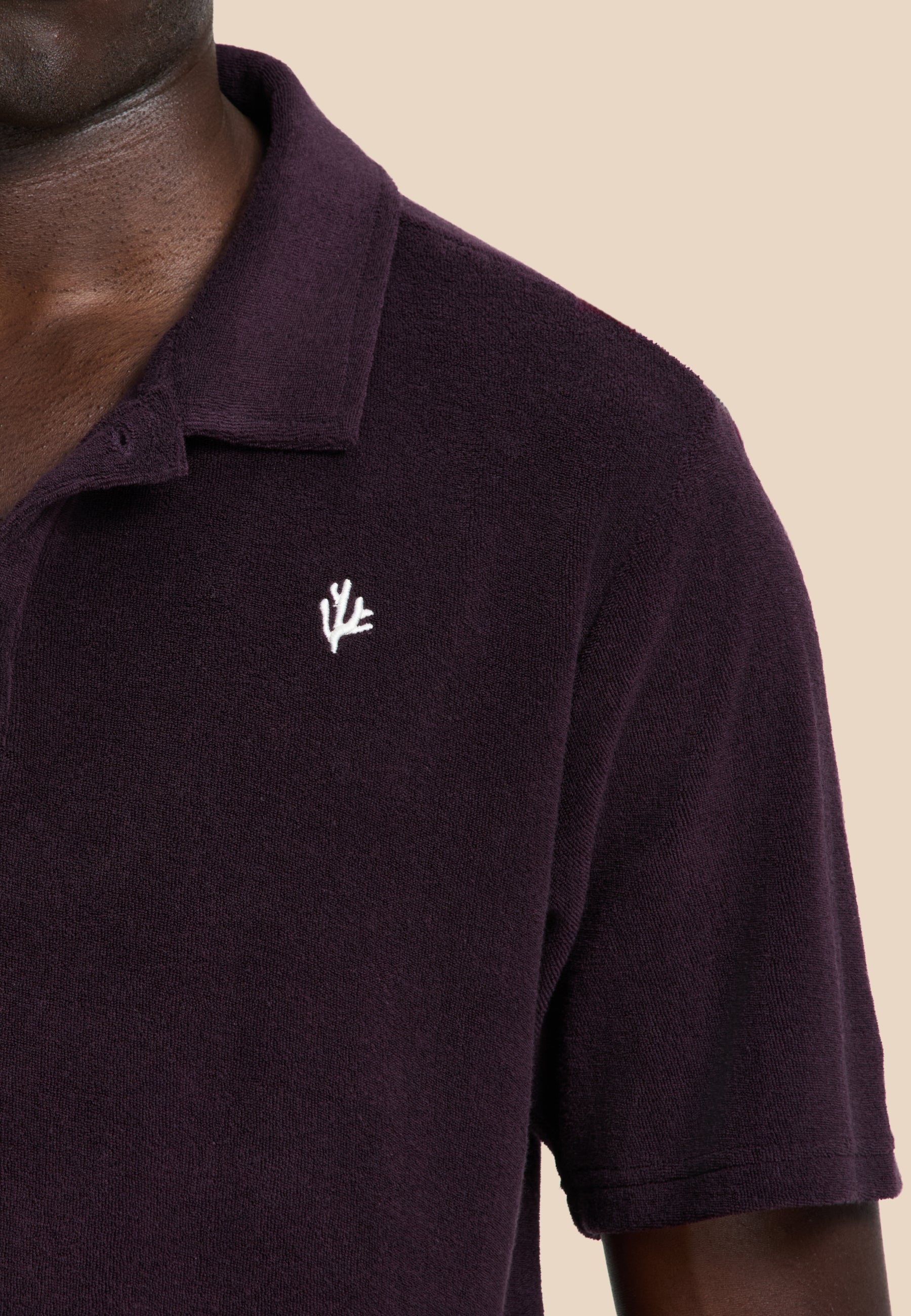 NICO toweling polo solid | purple rock