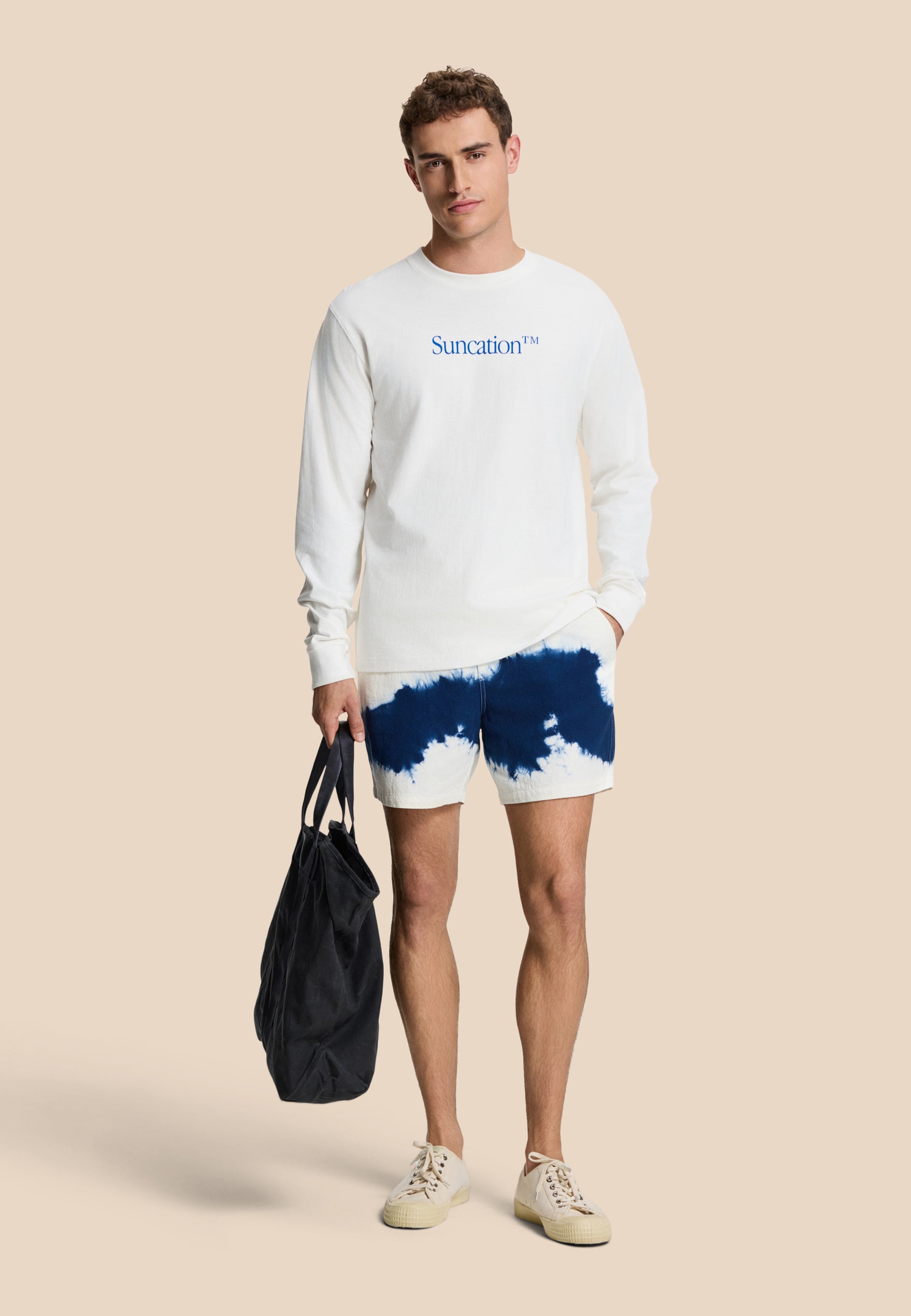 NOAH relaxed longsleeve suncation | white