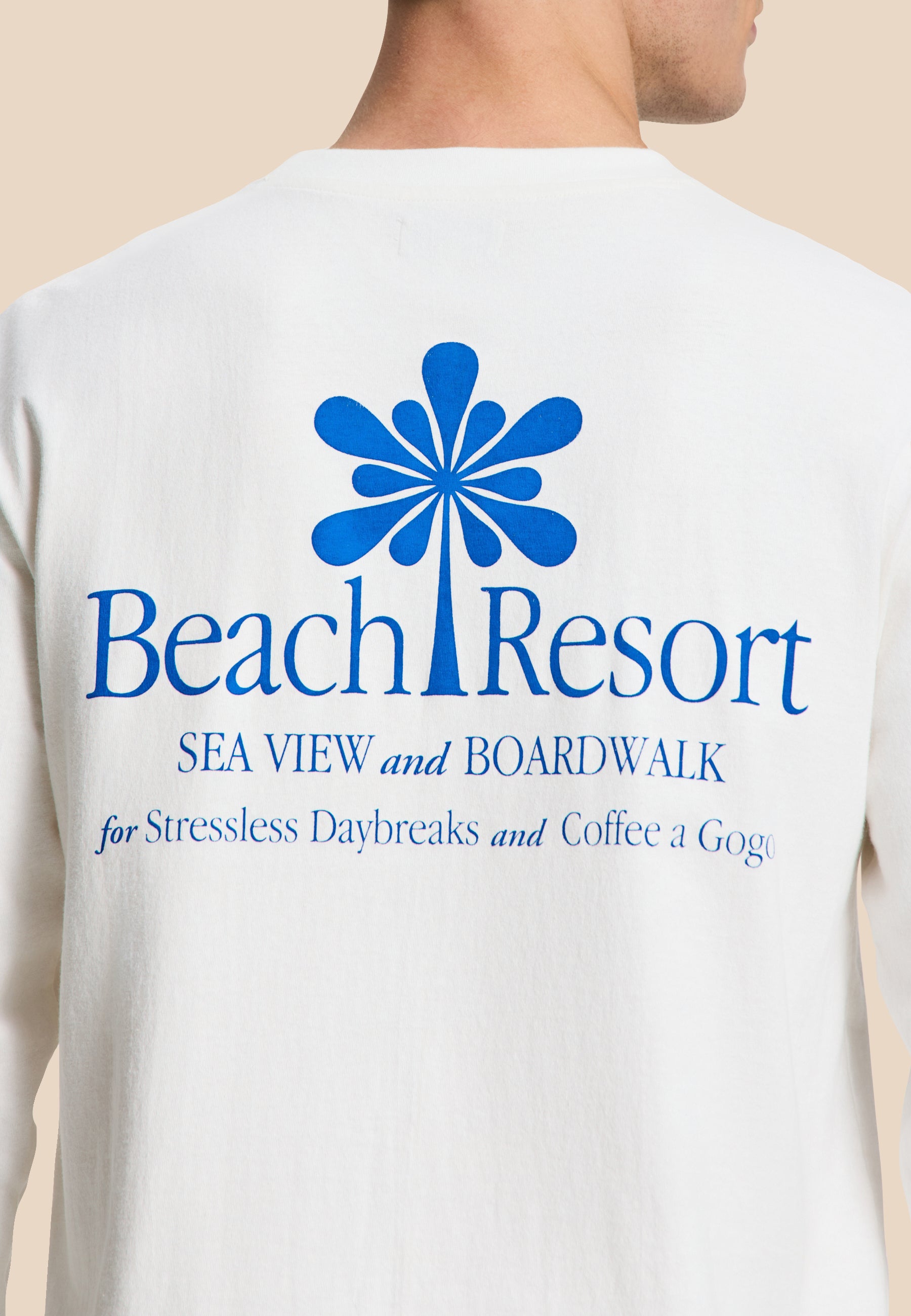 NOAH relaxed longsleeve suncation | white