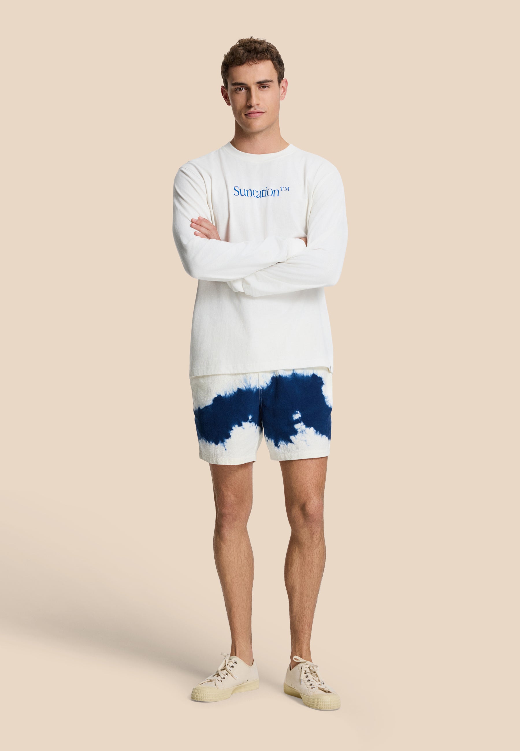 NOAH relaxed longsleeve suncation | white