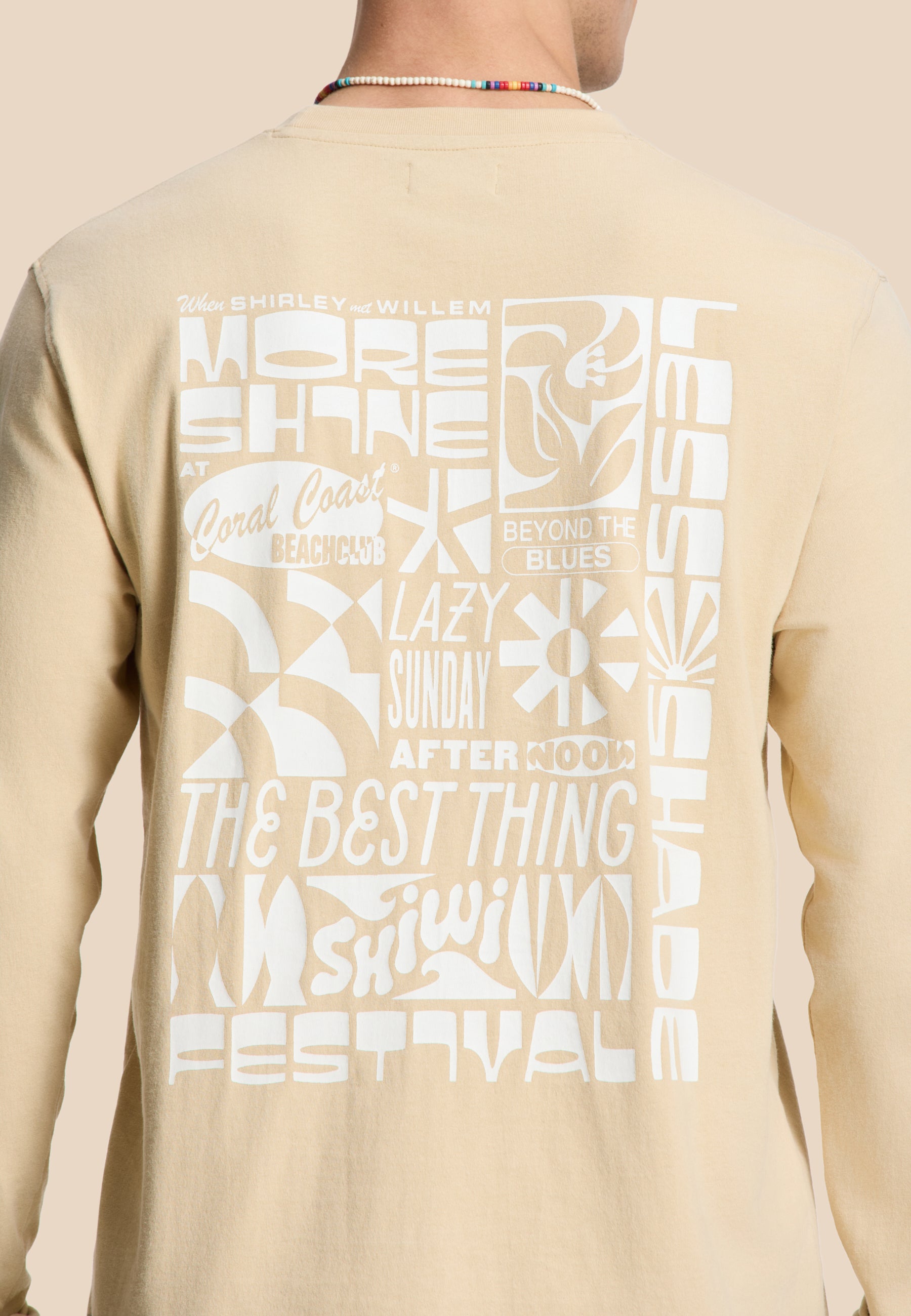 NOAH relaxed longsleeve paradise block | beige sand